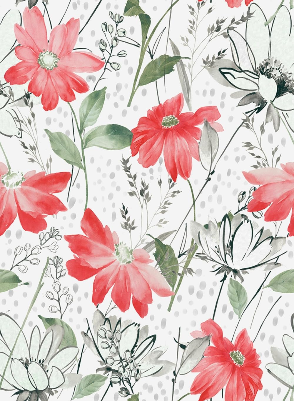 【送料無料】Juangfia 壁紙シール 花柄 剥がせる壁紙 防水リメイクシート 透けない 10メートル