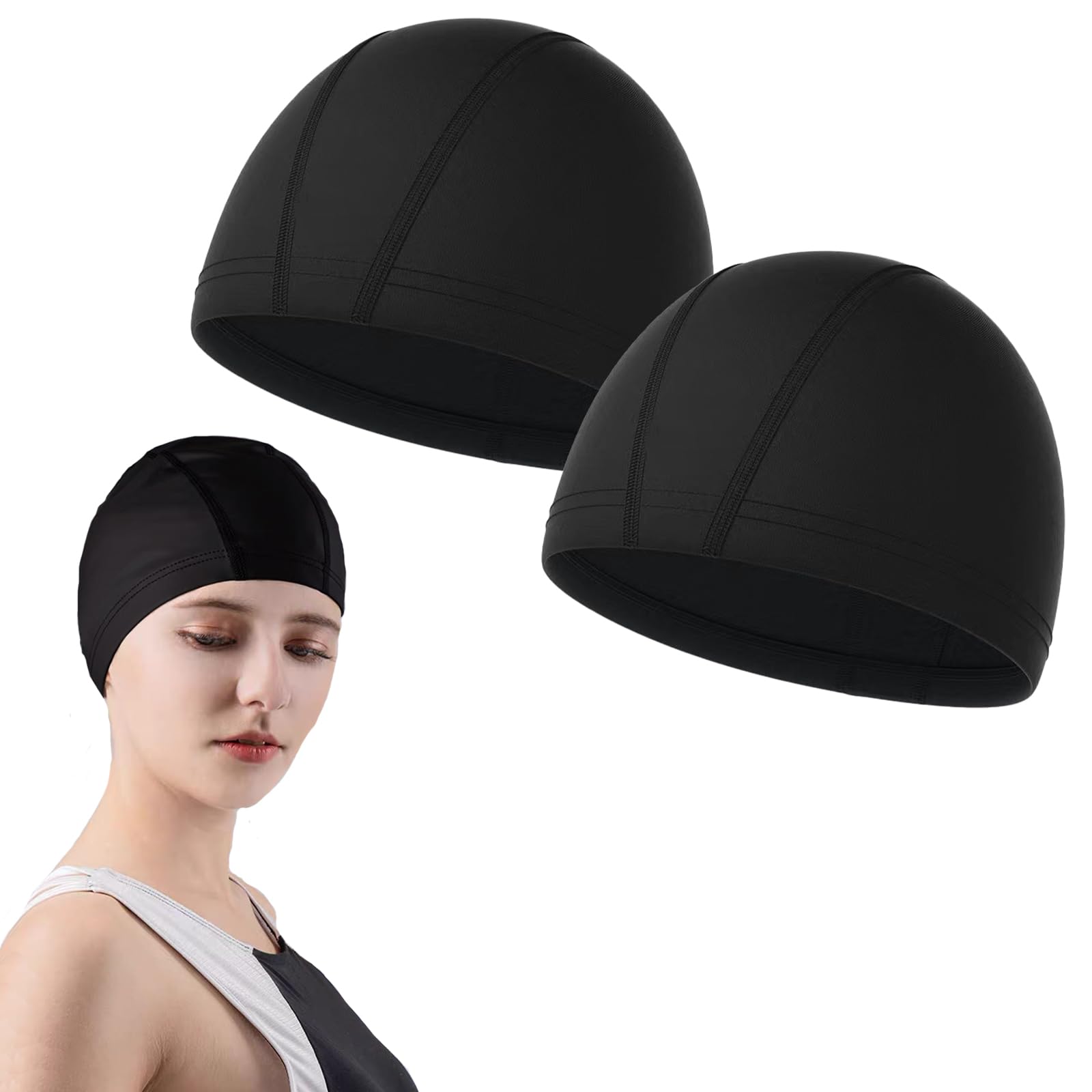 【送料無料】Doyime 水泳帽 スイムキャップ (2枚セット) スイミングキャップ レディース 大人 水泳帽子..