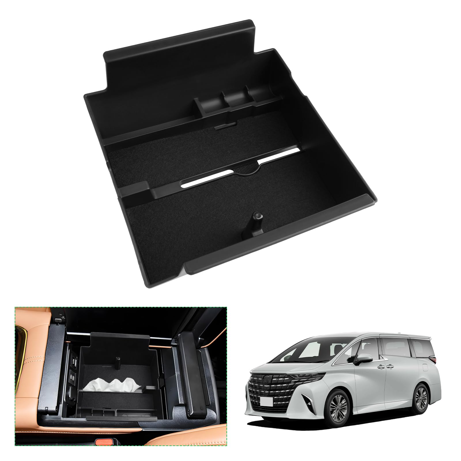 【送料無料】【GAFAT】トヨタ アルファード 4代目/ヴェルファイア 3代目 40系 2023年~現行 TOYOTA専用 車用収納ボックス 収納ボックス アルファード40系 コンソールトレイ 内装パーツ ヴェルファイア40系 アクセサリー センターコンソールボックス 外付コンソールボック