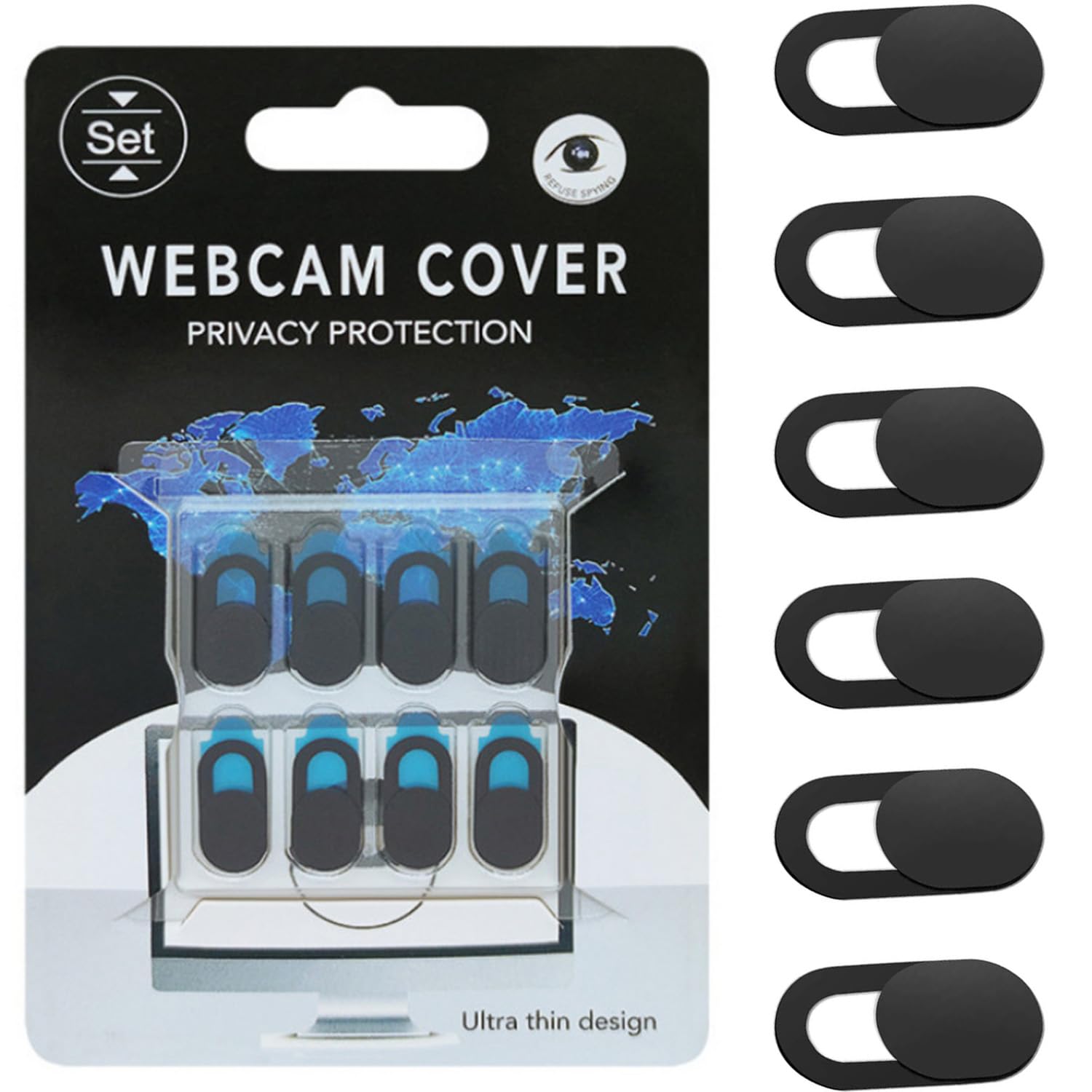 【送料無料】ウェブカメラカバー 超薄型 6枚入り プライバシー保護 pc 盗撮防止 webカメラカバー iphone/ipad/mac等携帯電話