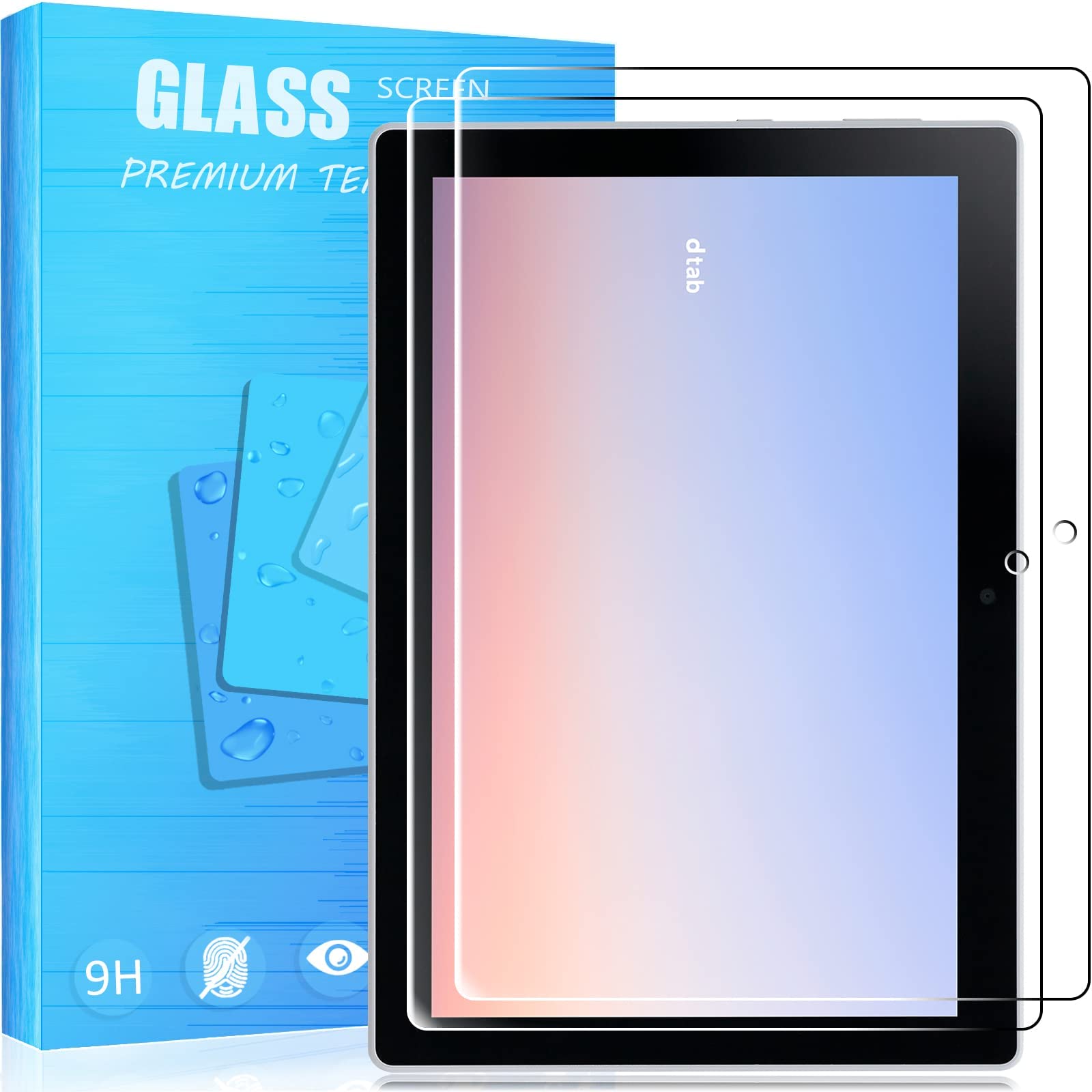 【送料無料】【2枚セッ専用ガラス保護】2022年発売 FOR dtab d-51C 10.1インチ 用のガラスフィルム 硬..
