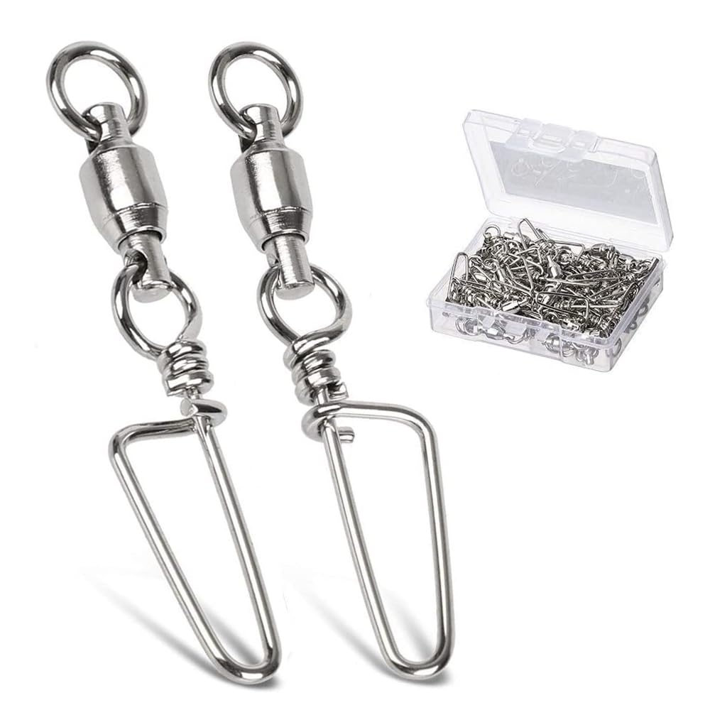 【送料無料】AMYSPORTS ボールベアリングスイベル トローリングスナップ ベアリング サルカン ベアリン..