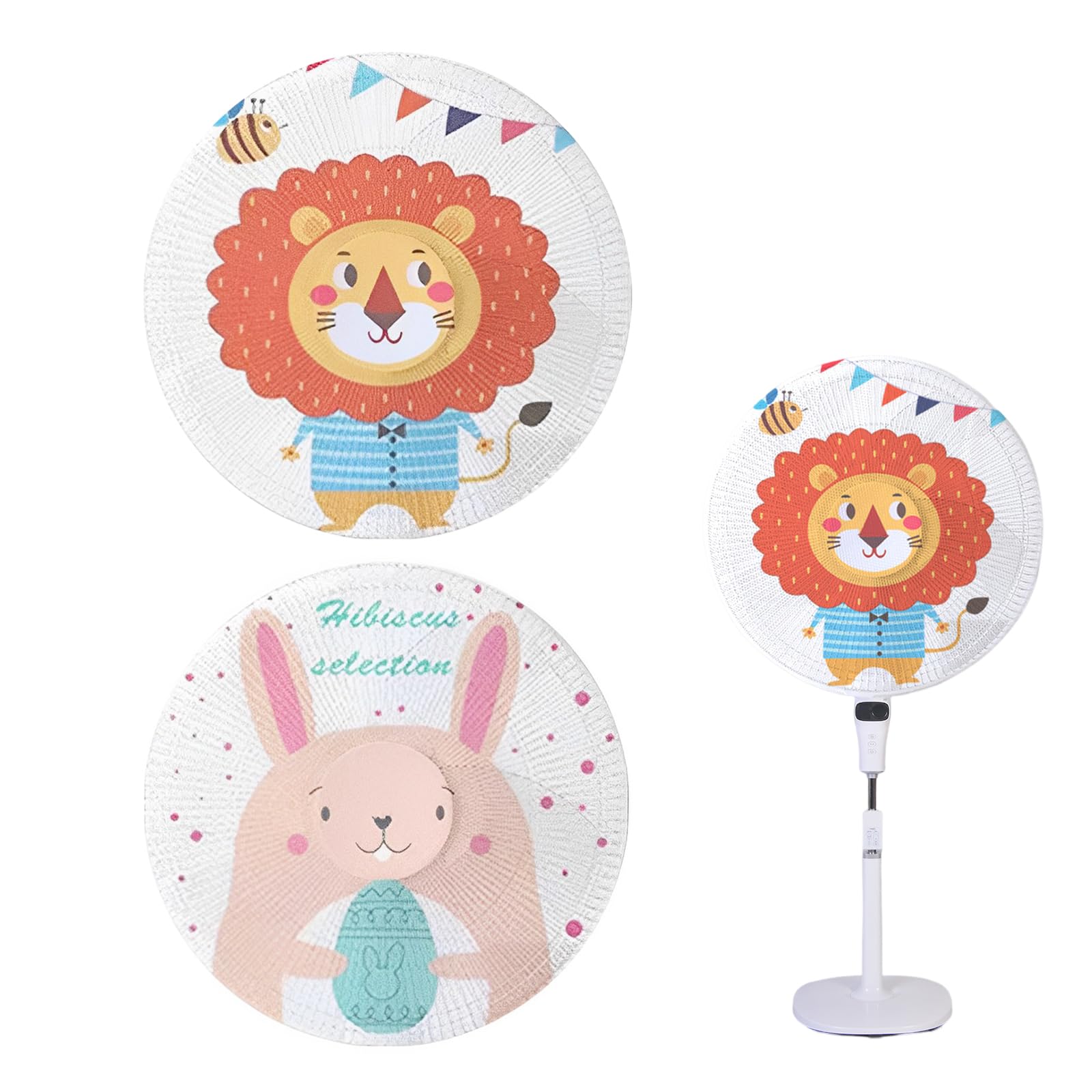 【送料無料】nalaina 扇風機カバー【2個セット】扇風機安全カバー 裏までかかる 直径約40cm-50cm対応 汎用 セーフティネット 子供 指はさみ防止 扇風機 収納 扇風機保存袋 ホコリや汚れから守る グレー 家庭用 業務用