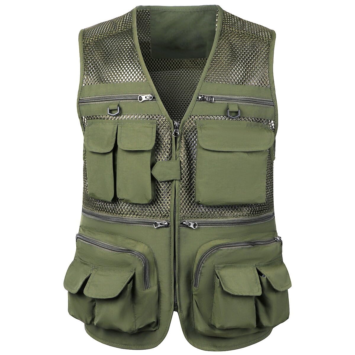 【送料無料】[AOWOFS] フィッシングベスト メンズ メッシュベスト 便利 アウトドア ベスト 夏 軽量 通気 多機能 カメラマンベスト お釣り 撮影 作業用 薄手 山登り 多ポケット 大きいサイズ
