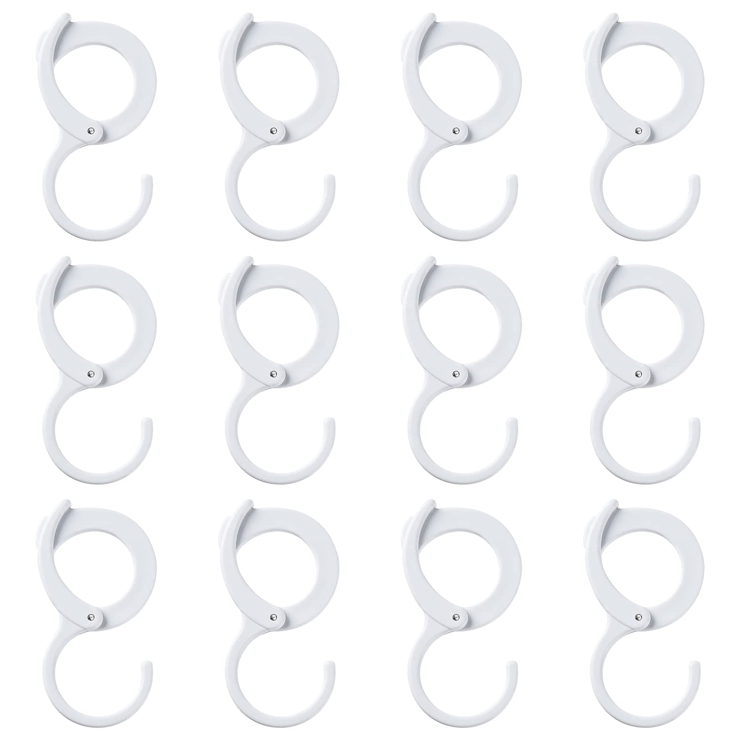 【送料無料】TAOTOO S字フック はずれにくい 大きい 落ちない ホワイト 12個セット プラスチックフック..