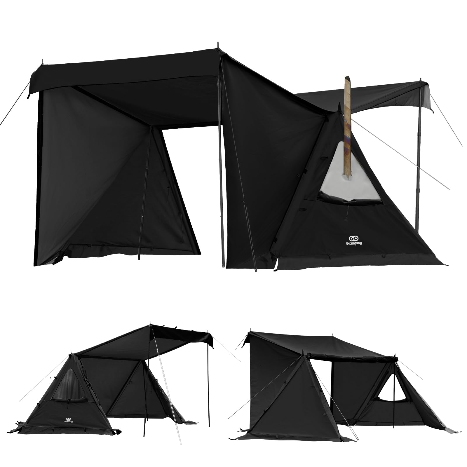 【送料無料】GOGlamping G・G PUP 2.0パップテントTC 1人用 【メッシュ/耐熱シート三角窓】 ソロテント..