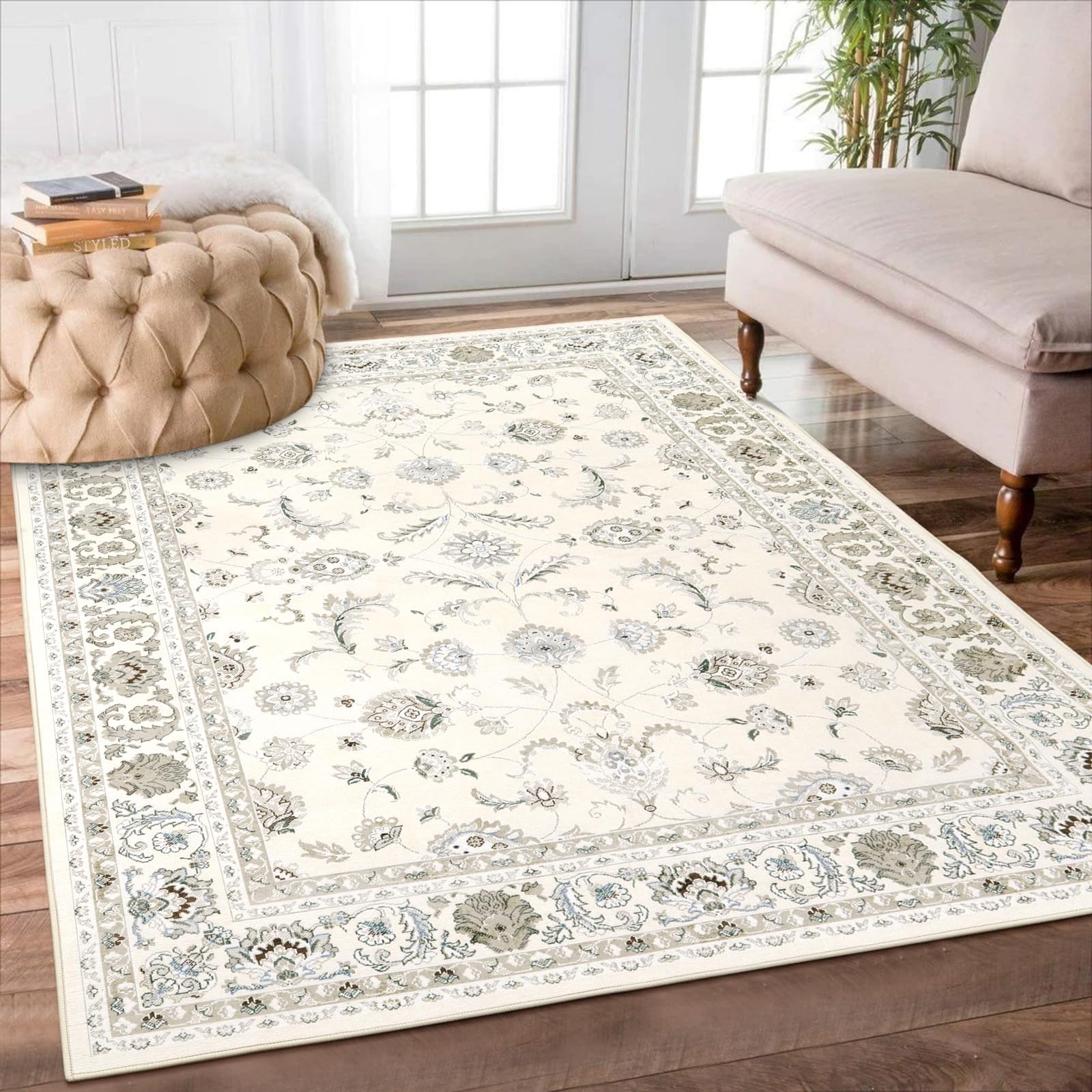 【送料無料】HAOCOO ラグ カーペット 1畳 洗える 120х160cm ペルシャ絨毯風 耐磨耗 ...