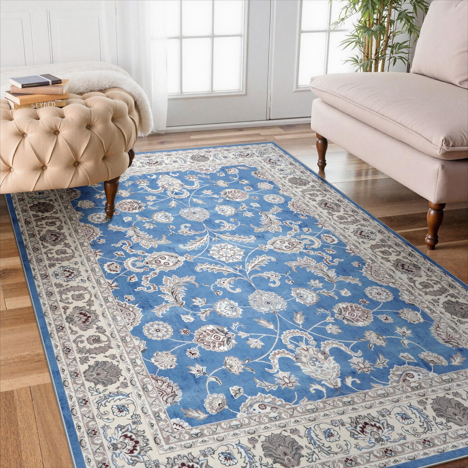 【送料無料】HAOCOO カーペット 洗える ラグ 130х190cm 1.5畳 ペルシャ絨毯風 お ...