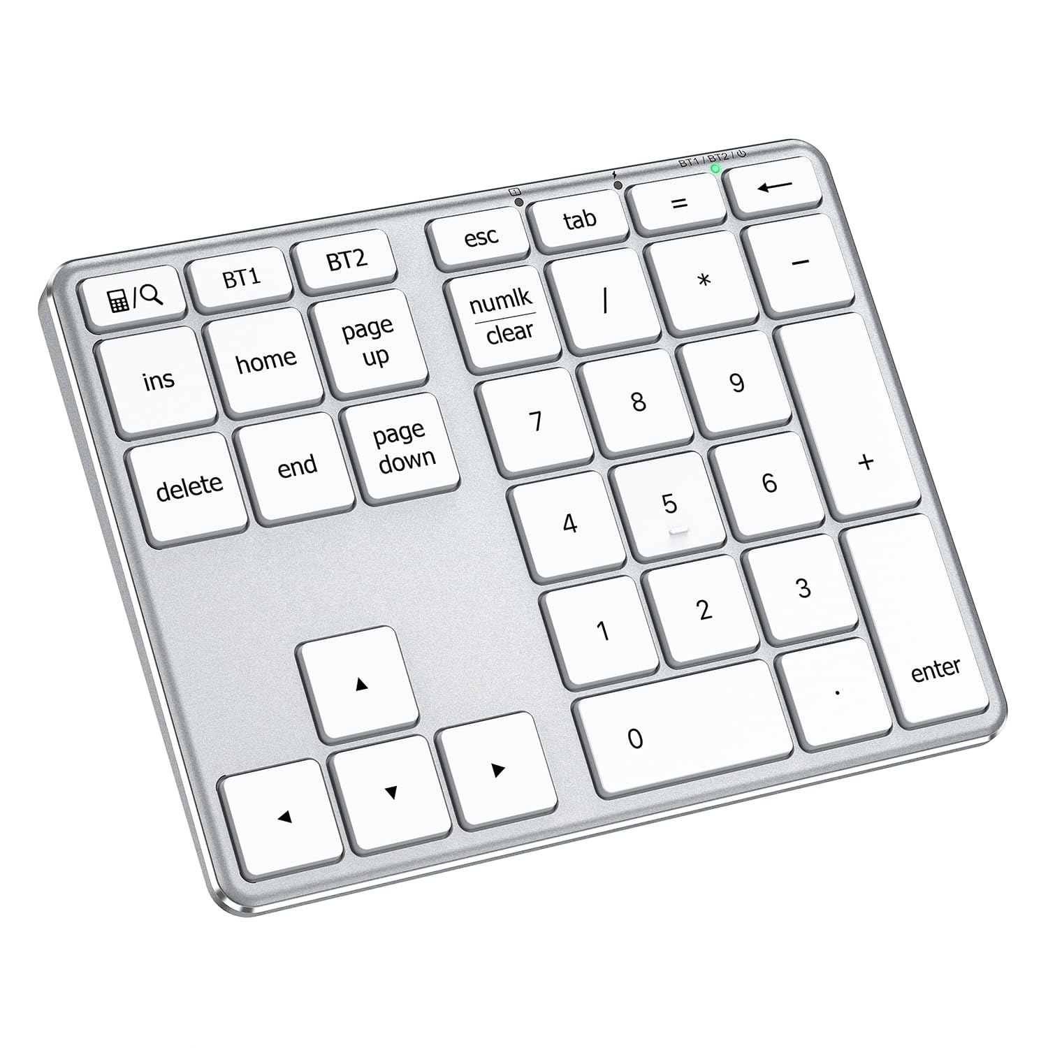 【送料無料】iClever テンキー Bluetooth ワイヤレス 数字 キーボード パンタグラフ式 Type-C充電 超薄..