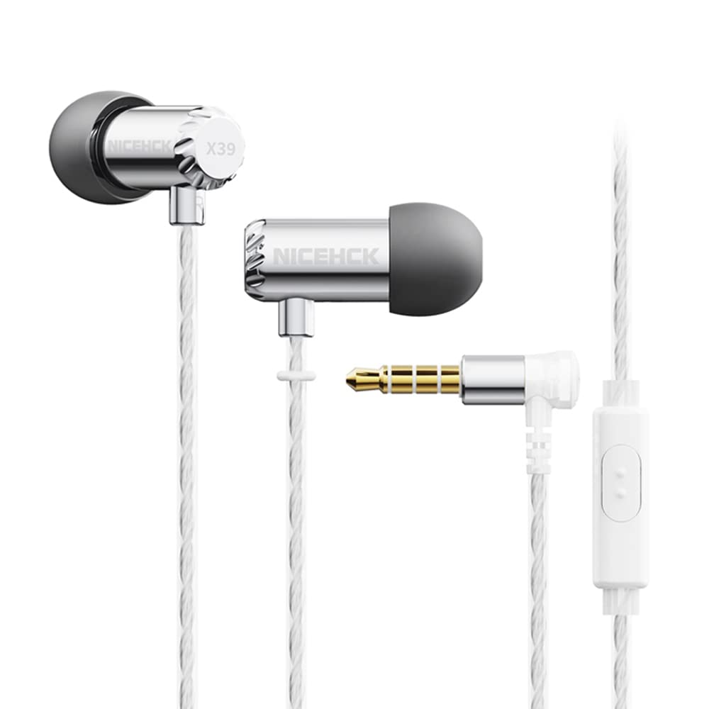 【送料無料】NICEHCK X39 6mmダイナミック型1基 カナル型イヤホン 1DD チタンコート振動板 3.5mmプラグ..