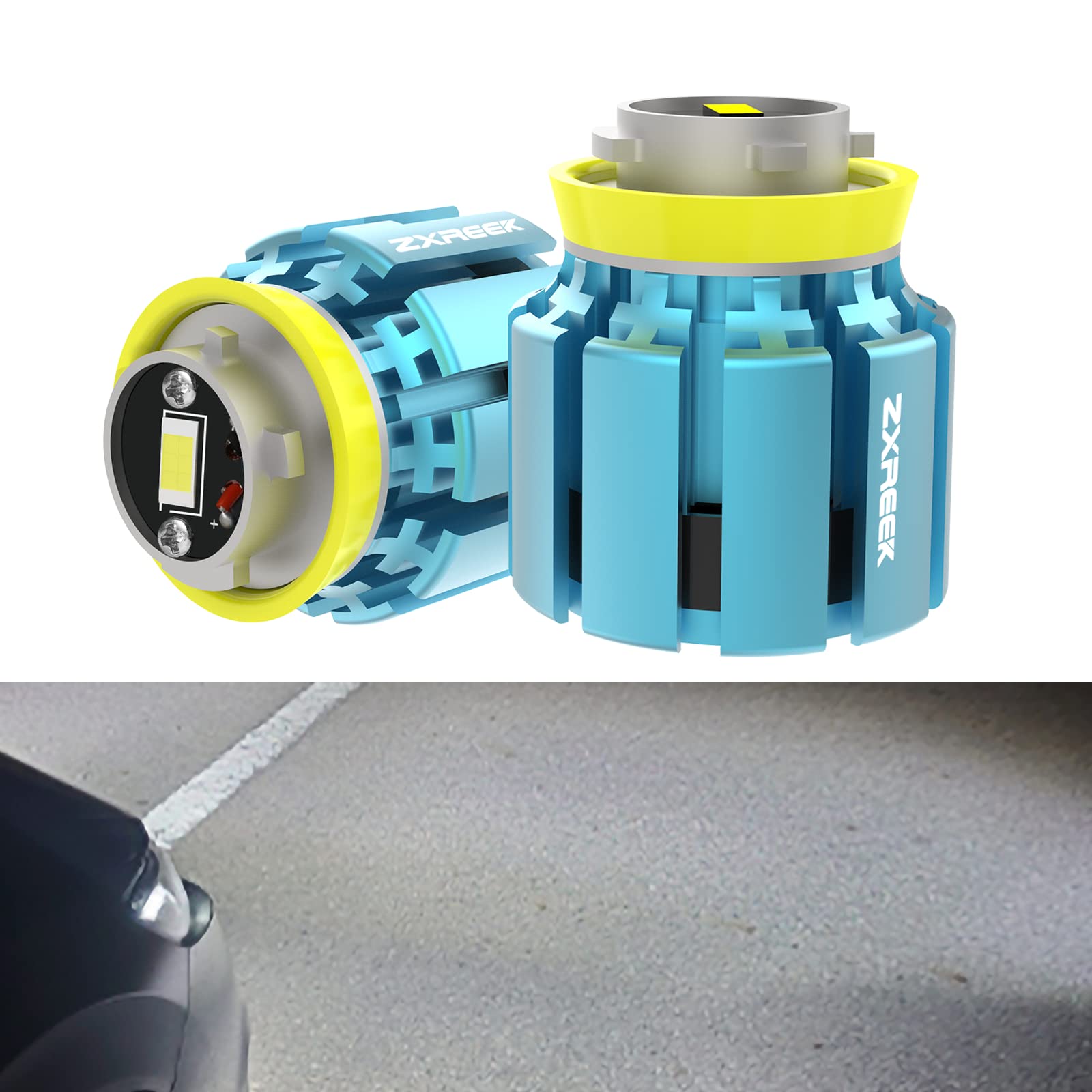 【送料無料】ZXREEK L1B 新型 トヨタ 純正交換 LED フォグランプ 高輝度 4000LM DC12V 40W ホワイト 6000K 左右分2セット入り 純正 交換用 バルブ 純正同形状 新型 トヨタ カローラクロス スポーツ ツーリング ハイエース 7型 クラウン220系 50プリウス後期 ハリアー80系