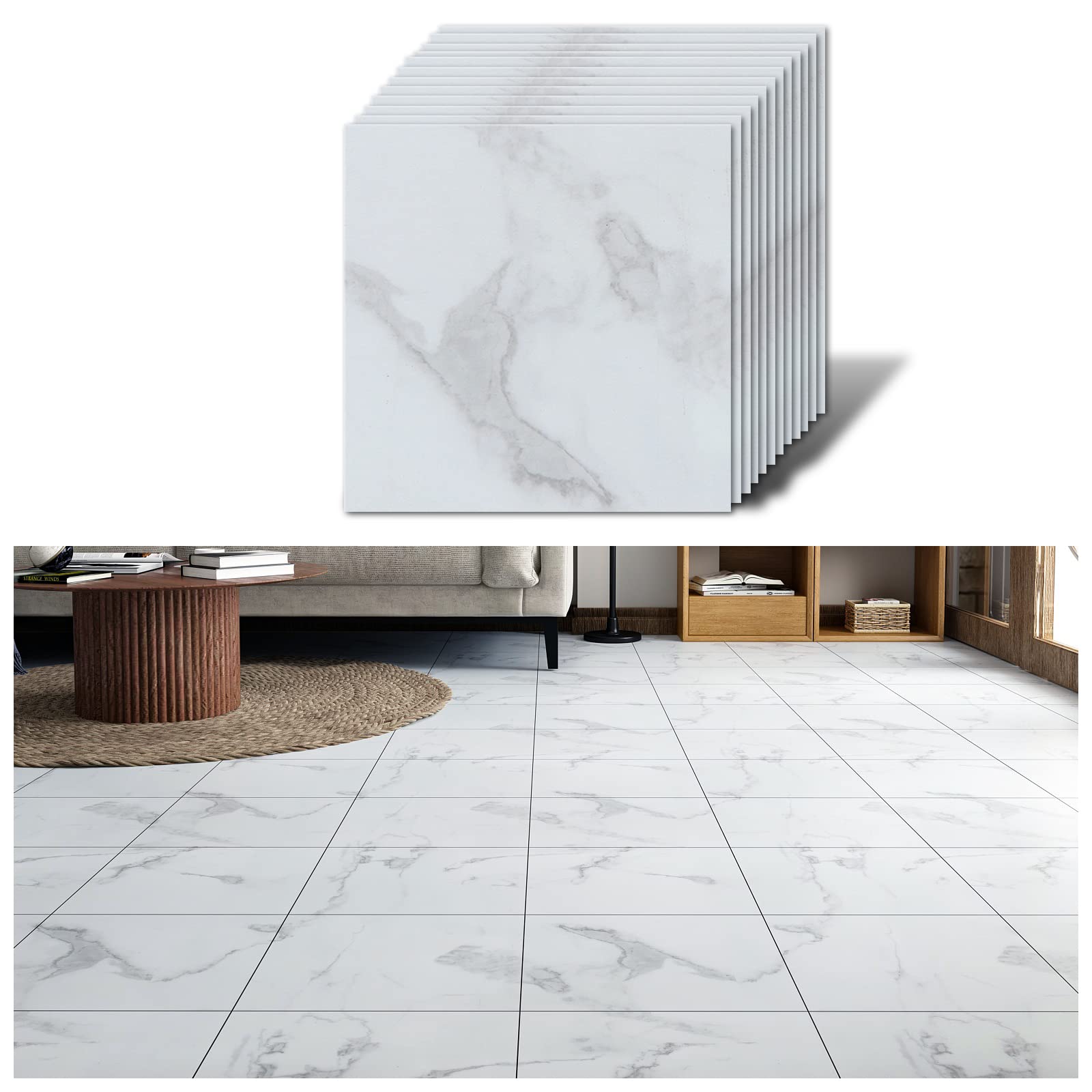 【送料無料】VEELIKE フロアタイル 大理石調 フロアシート フローリングシート pvc 大理石 ...