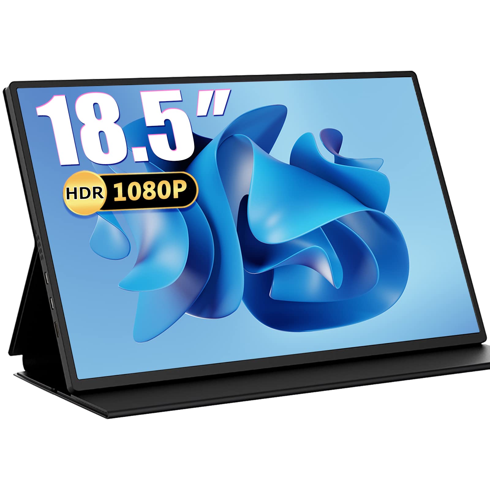 【送料無料】Acouto XC18 モバイルモニター 18.5インチ 疲れ目軽減/青色光源を低減 モバイルディスプレイ ゲーム スイッチ用 USB Type-C/HDMI【1920x1080/非光沢/内蔵スピーカー/スタンド付/IPSパネル/VESA対応】PS5/XBOX/Switch/PC/Macスマホなど対応