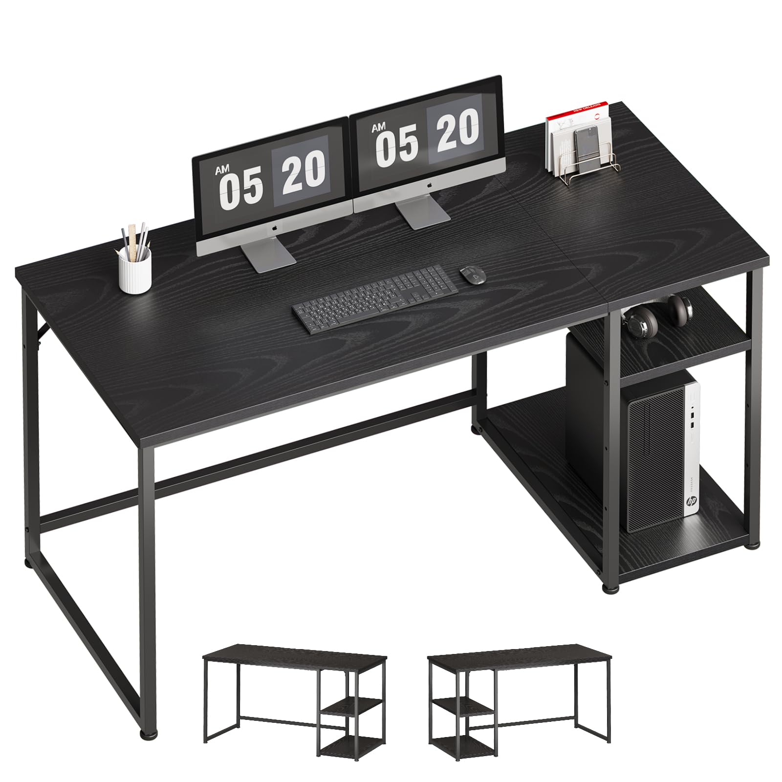 【送料無料】Maihail ラック付き パソコンデスク pcデスク ゲーミング 机 カウンター テー ...