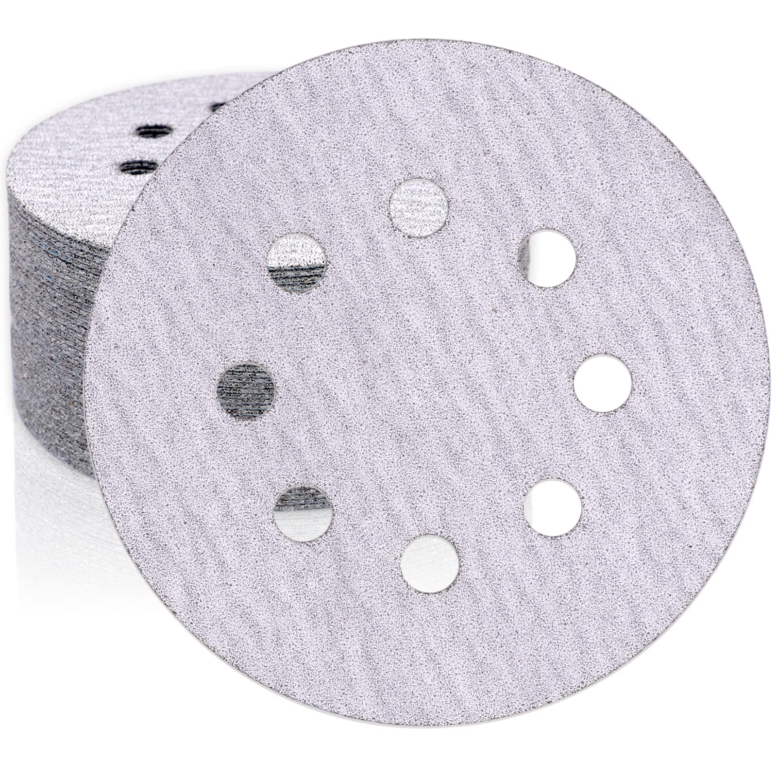 【送料無料】HWXINIE サンダーペーパー 125mm 丸型 サンディングディスク #150番 50枚入 マジック式 ディスクペーパー 8穴 サンディングペーパー 電動サンダー用サンドペーパー 金属磨き 木工DIY作業に 車の研磨