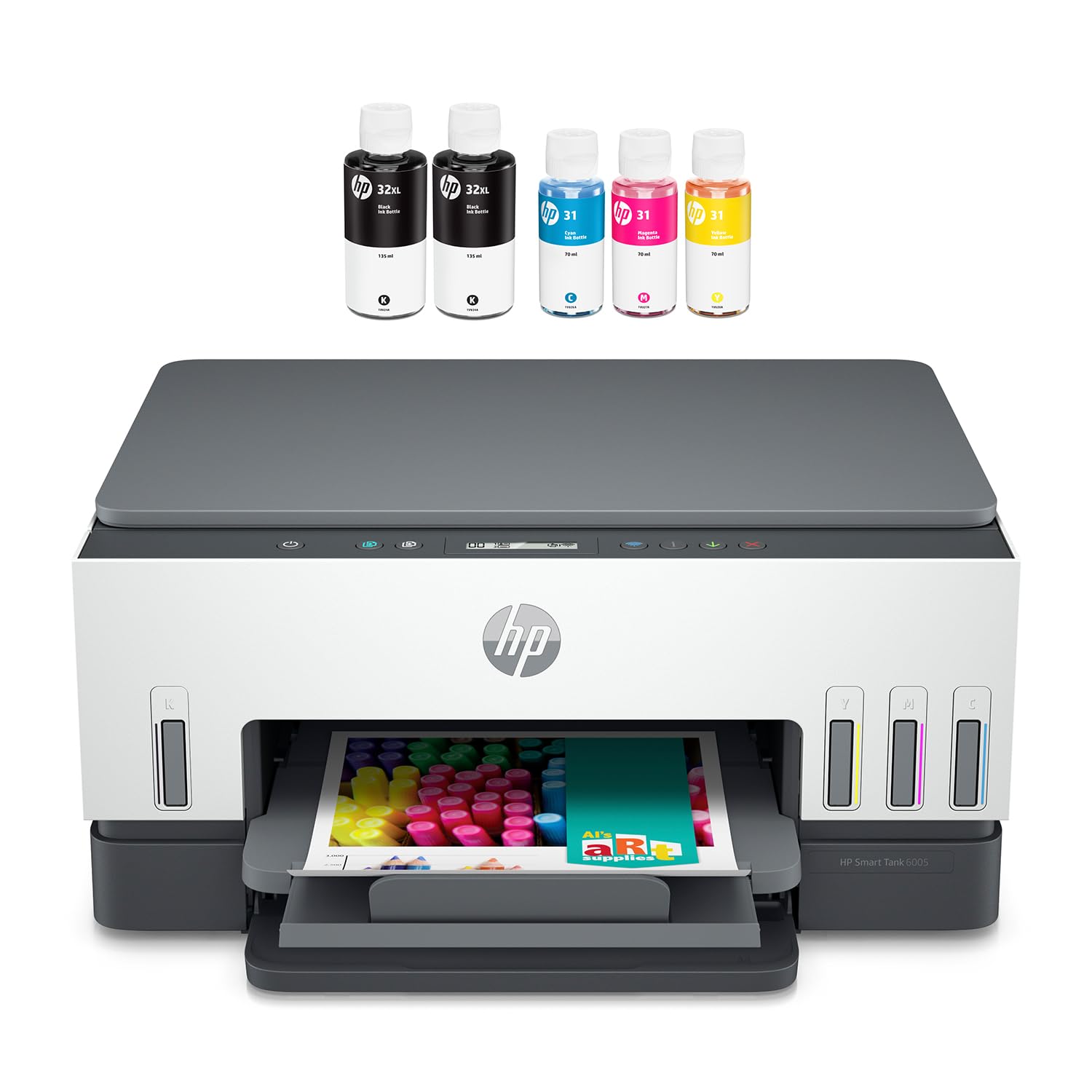 【送料無料】HP プリンター HP Smart Tank 6005 大容量インクタンク式 2023年モデル A4カラーインクジェット複合機 前面給紙 自動両面印刷 グレー スマートタンク