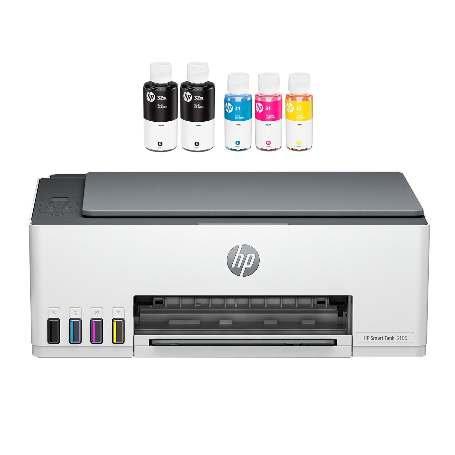 【送料無料】HP プリンター HP Smart Tank 5105 大容量インクタンク式 2023年モデル A4カラーインクジェット複合機 印刷 グレー スマートタンク