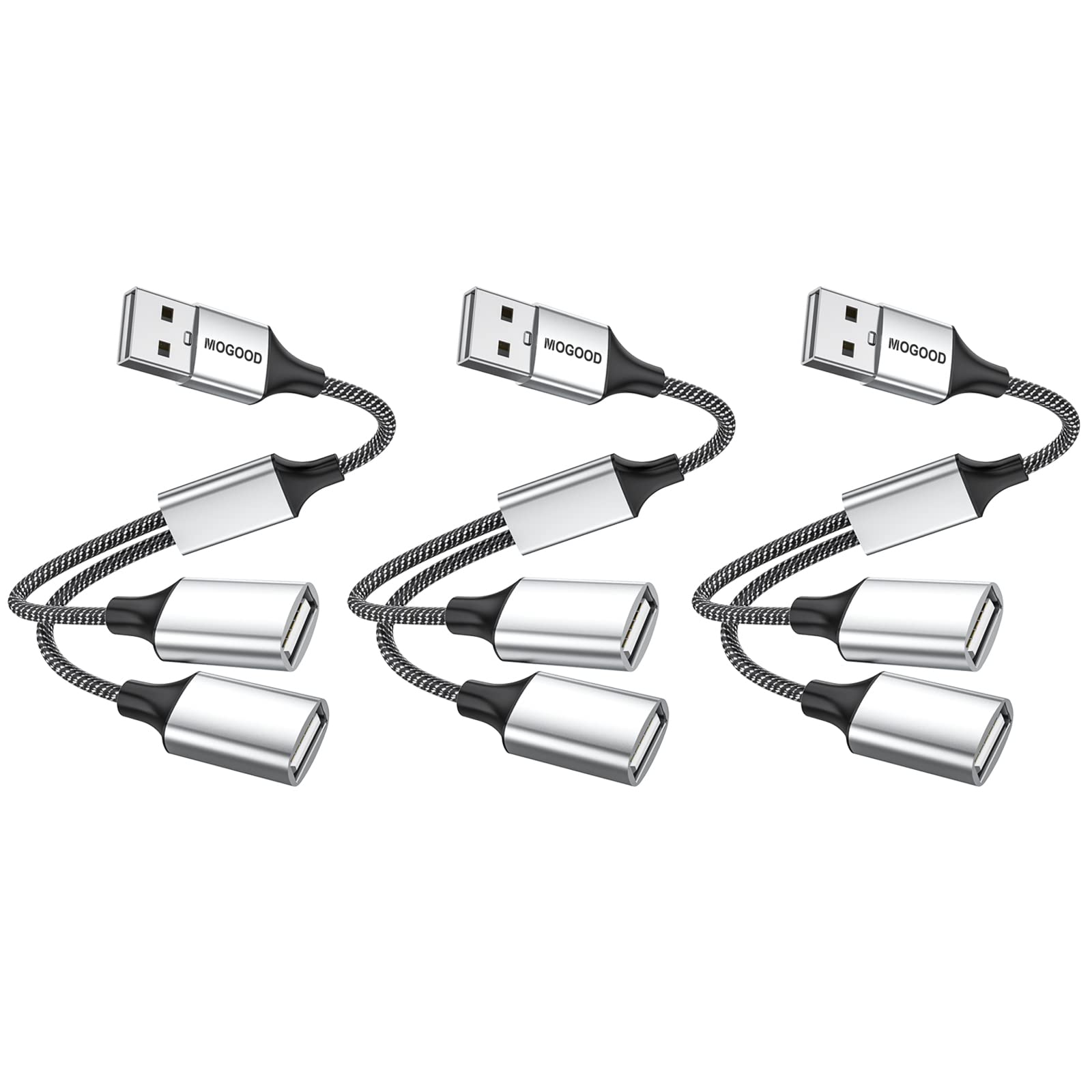 【送料無料】MOGOOD USB分岐器ケーブル USB y分岐器 アダプタ 充電/データ転送用のデュアルUSB2.0電源..