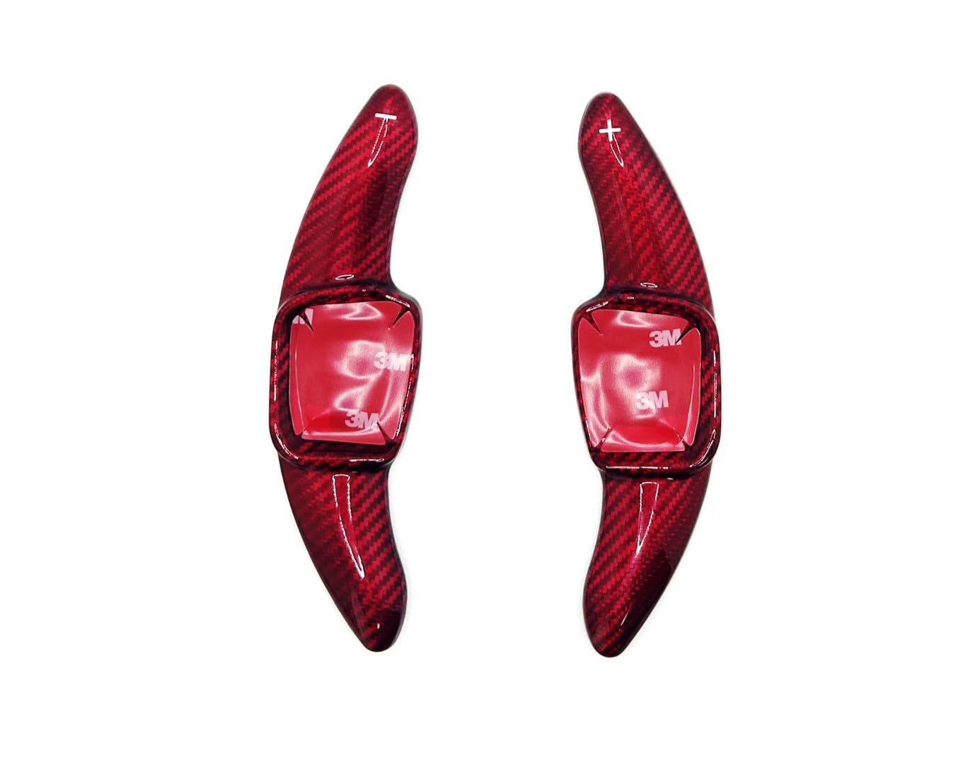 【送料無料】EVOGEAR 社外品 フォルクスワーゲン 専用 パドルシフトカバー ゴルフ8 Golf8 Mk8 ステアリング パドル シフト エクステンション アクセサリー カスタム パーツ (赤カーボン)