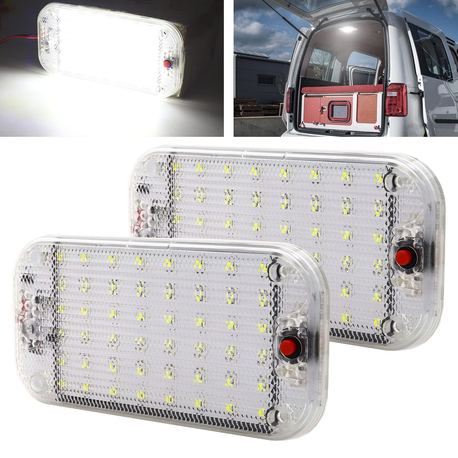 【送料無料】Aoling LEDルームランプ 12V 24V 車用 LED ルームランプ 増設 汎用 室内灯 led 車 車内灯 ..