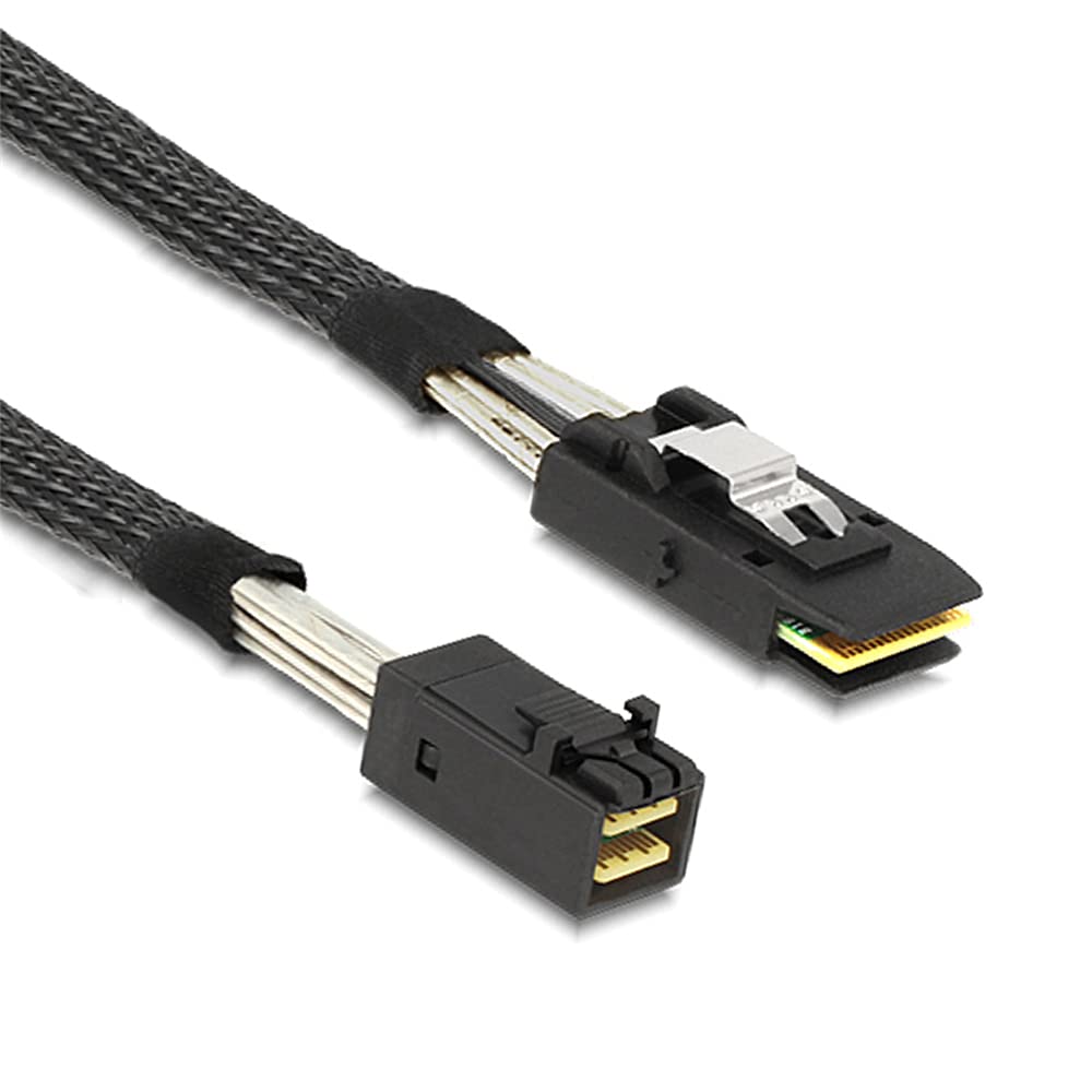 商品情報商品の説明NFHK ミニSAS SFF-8087ケーブルへの内部ミニSAS高密度HD SFF-8643主な仕様 NFHK ミニSAS SFF-8087ケーブルへの内部ミニSAS高密度HD SFF-8643brこれは、Mini Serial Attached SCSI HD x4（SFF-8643）からMini Serial Attached SCSI x4（SFF-8087）への内部ケーブルですbrSAS / SATAアダプタをSAS / SATAバックプレーンに接続するために使用されますbrSAS2.1規格でHDMini-SAS（SFF-8643）と呼ばれる高密度（HD）システムは、6Gb / sSAS仕様を満たしていますこれらの新しいHDコネクタは、リリース時にSAS3.0仕様で使用されます。 ケーブルの材質は変わる可能性がありますが、コネクタは12Gb / sで動作する次世代のSASになります