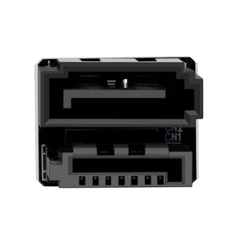 【送料無料】NFHK シングルSATA 7ピンメスから7ピンオス 360度角度付きアダプター デスクトップSSD HDD..