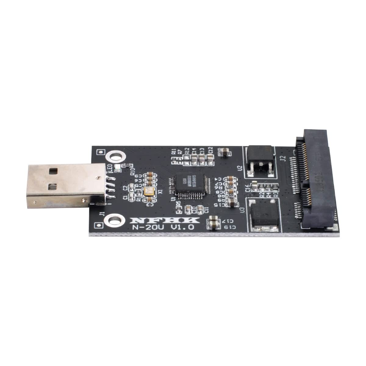 【送料無料】NFHK Mini PCI-E mSATA to USB2.0外部SSDPCBAコンバーターアダプターペンドライバーカード..