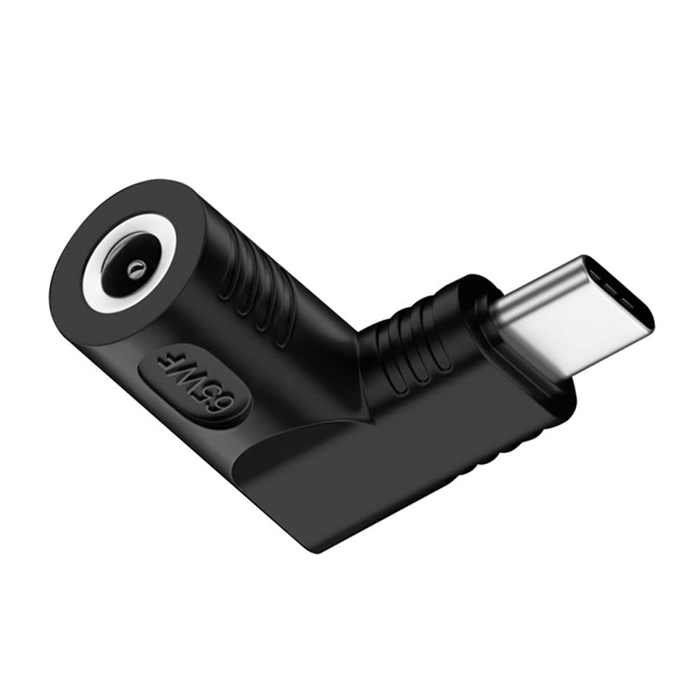 【送料無料】NFHK DCジャック5.5x2.5mm入力→USB-C Type-C角度90度電源プラグ充電アダプター（ノートPCスマホ用