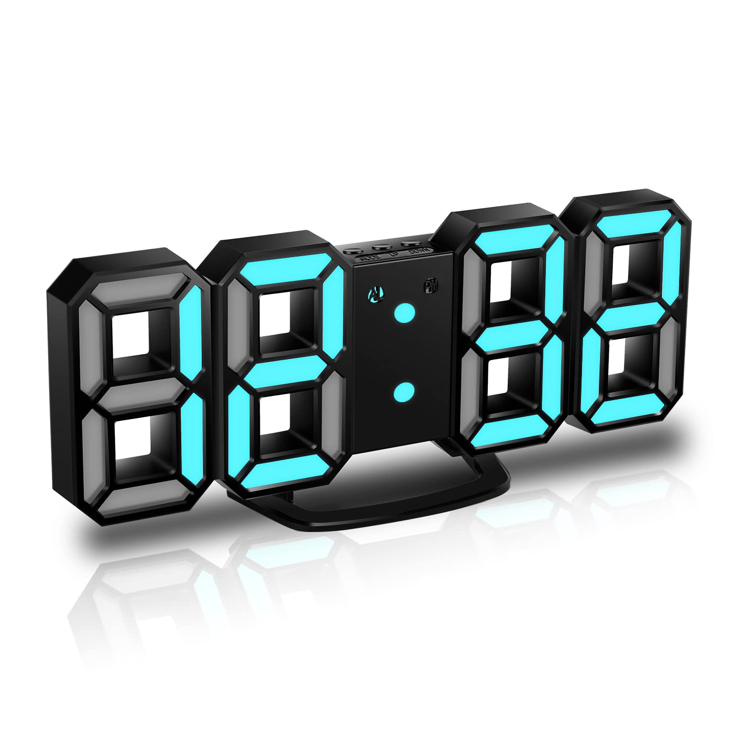 【送料無料】CENTOLLA 3D LEDデジタル目覚まし時計 壁掛け時計 3つの調整可能な明るさレ ...