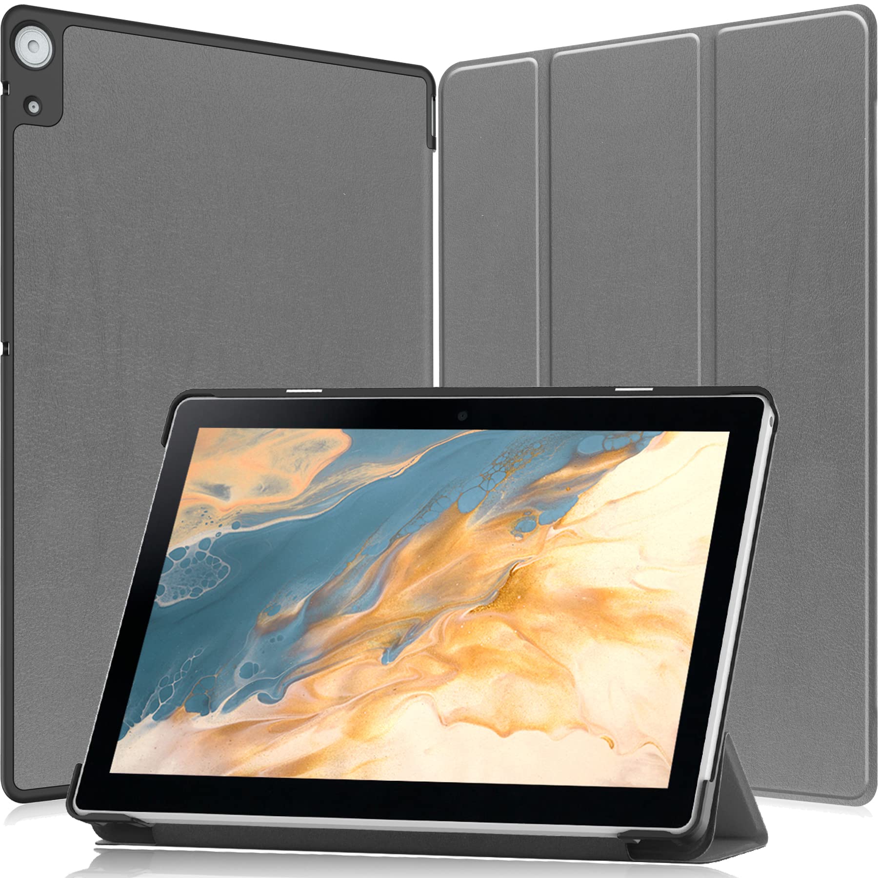 【送料無料】2022年発売 NTTドコモ dtab d-51C タブレット 10.1インチ 用のケース タブレット ケース 新型 FOR dtab d-51C 用のカバー スタンド機能付き 保護ケース つ折 マグレット開閉式 薄型 超軽量 全面保護型 dtab d-51C タブレット 10.1インチ 用のスマートケース