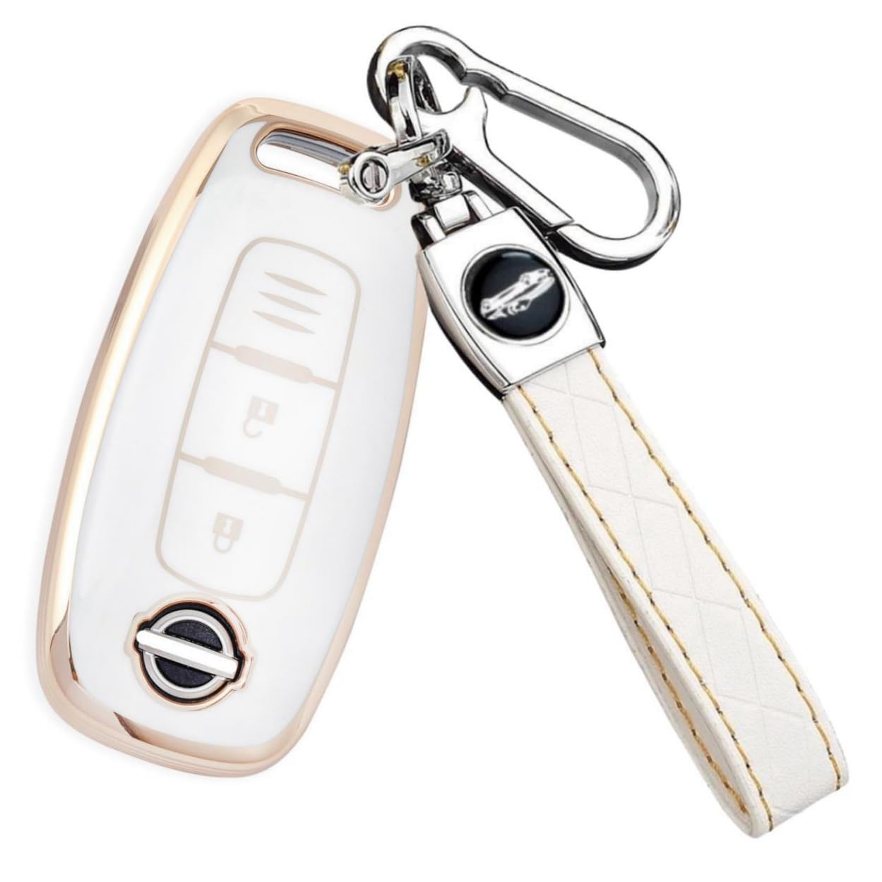 【送料無料】[YANMW] サクラキーケース適合日産アリア キーカバー新型 エクストレイルスマートキーケース TPU(ホワイト)