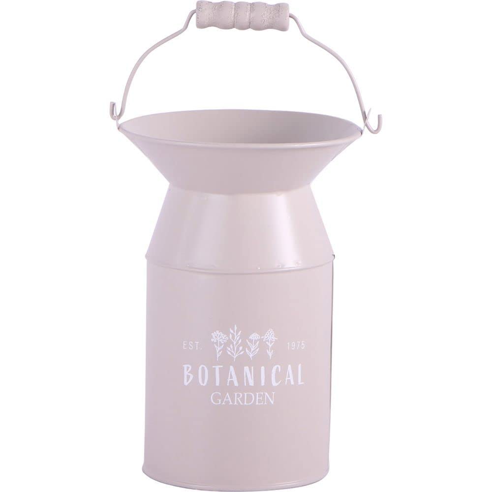 【送料無料】ベストコ 鉢 インテリア ポット S ワームグレー 小物入れ プラカップ付 水抜き穴 ブリキ NE-747 ボタニカルガーデン