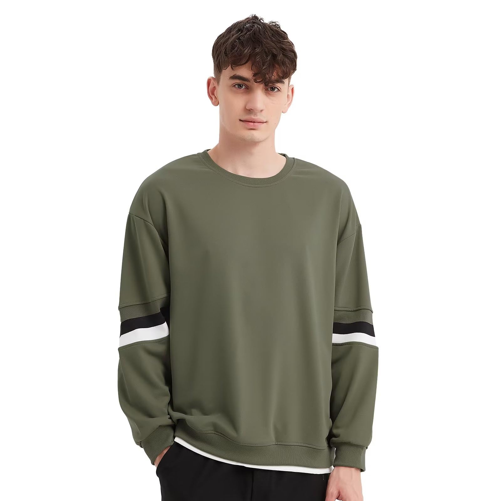 【送料無料】[Sillictor] トレーナー メンズ スウェットシャツ クルーネック ゆったり 長 ...