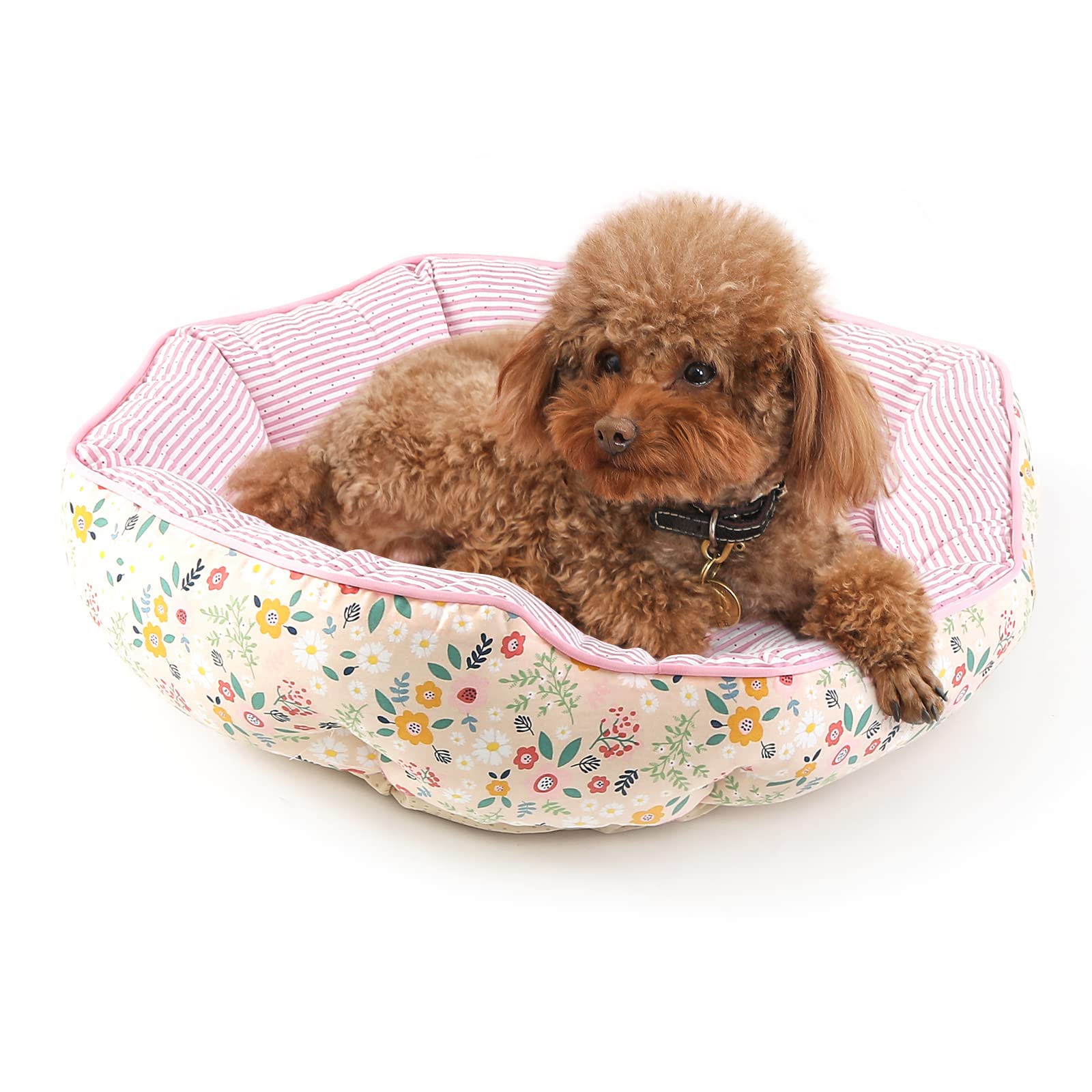 【送料無料】JEMA 猫 ベッド 犬ベッド 棉100%ふわふわ ラウンド ペットクッション ベッド ペットベッド..