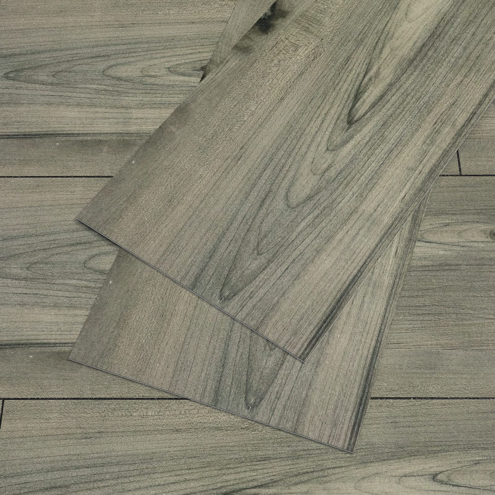 【送料無料】VEELIKE フロアタイル 床タイル 木目調 グレー オーク フローリングシート 3畳 ...