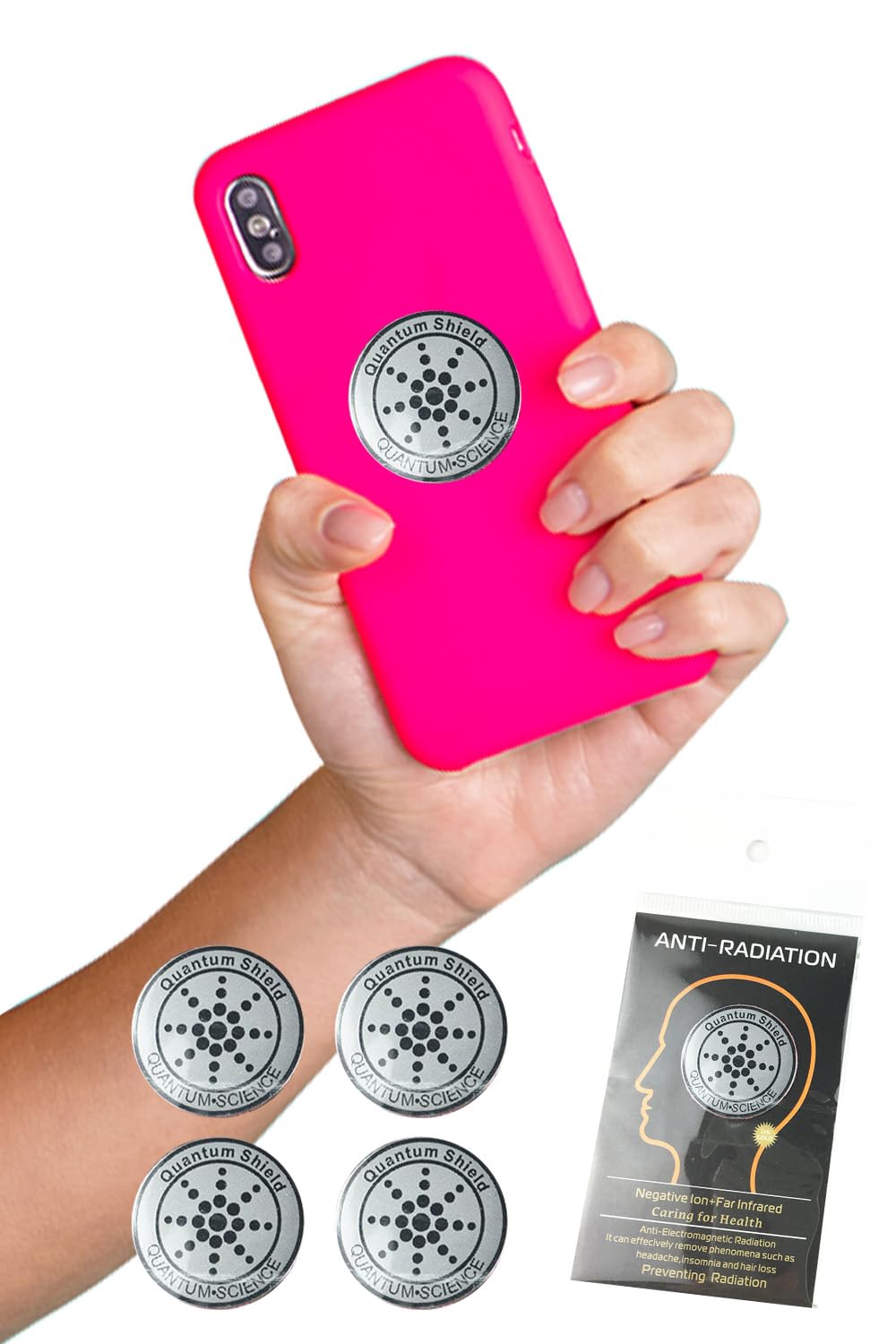 【送料無料】Tierneys 電磁波防止ステッカー 電磁波防止シール スマートフォン パソコン IT家電 電子レンジ 電磁波遮断 電磁波過敏 5G 対策 (Silver, 4)