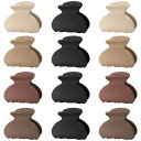 【送料無料】Lolalet ヘアクロー 12点入 ヘアクリップ 小さめ シンプル おしゃれ ヘアアレンジ 髪留め 5色