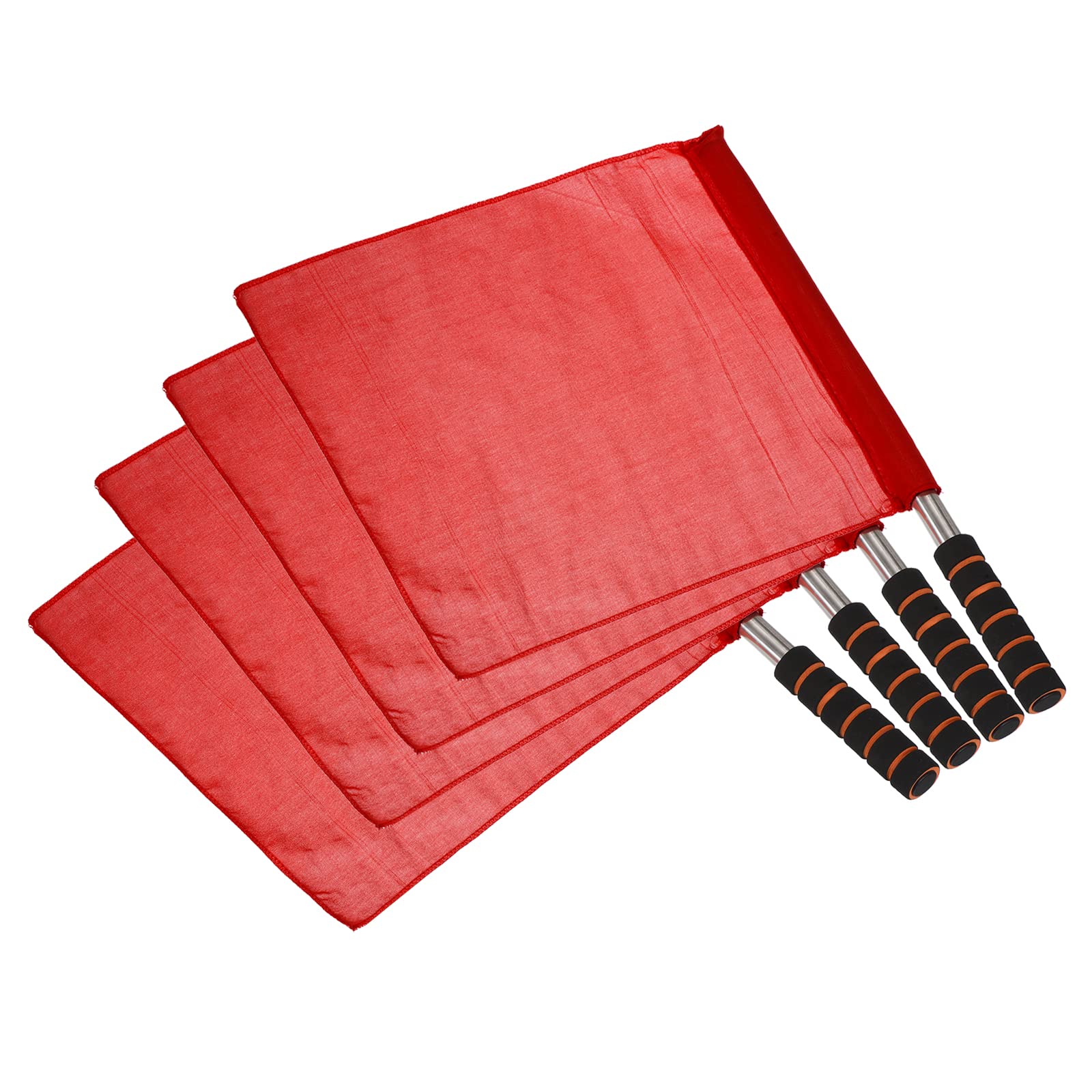 【送料無料】PATIKIL 審判旗 4個 ステンレスポール スポンジハンドル フットボール サッカー ...