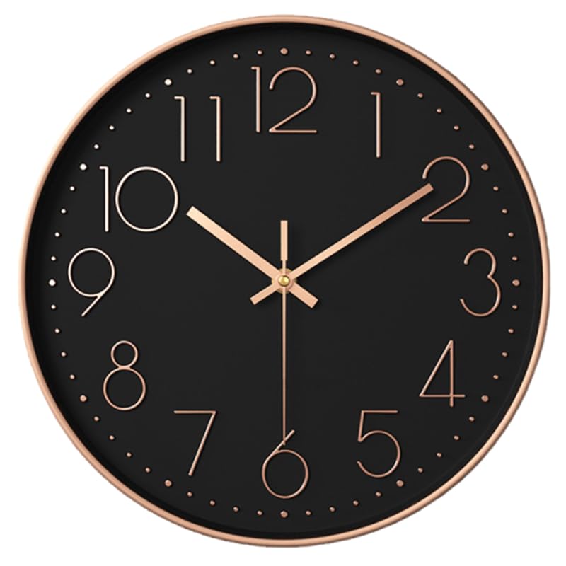 【送料無料】Nbdeal 掛け時計 電波時計 夜間秒針停止機能付き 静音 立体文字 直径30.5cm おしゃれ 壁掛..