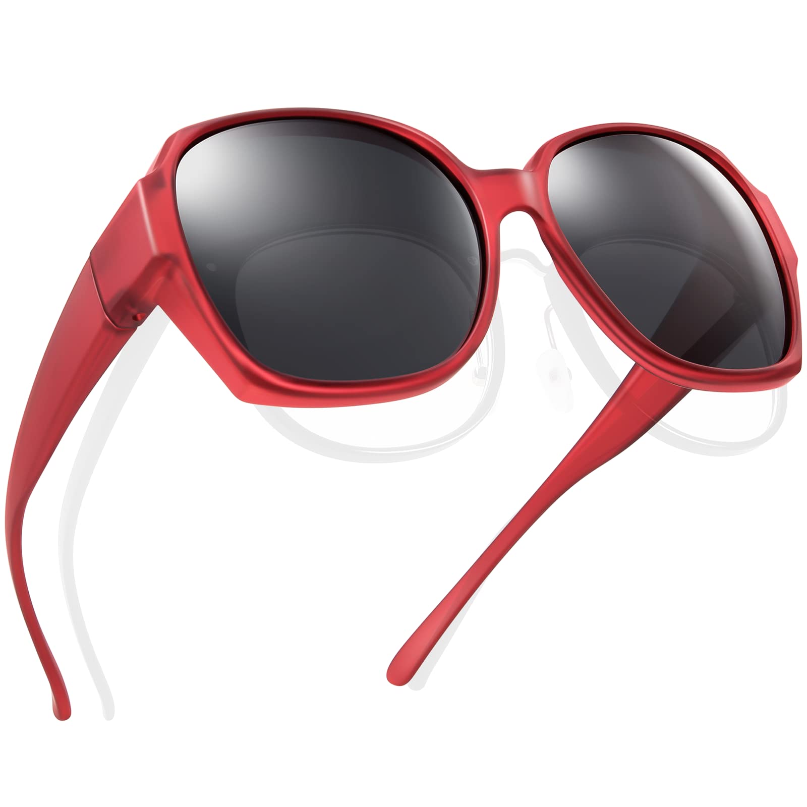 【送料無料】[TINHAO] オーバーグラス 偏光オーバーサングラス サングラス レディース めがねの上から..