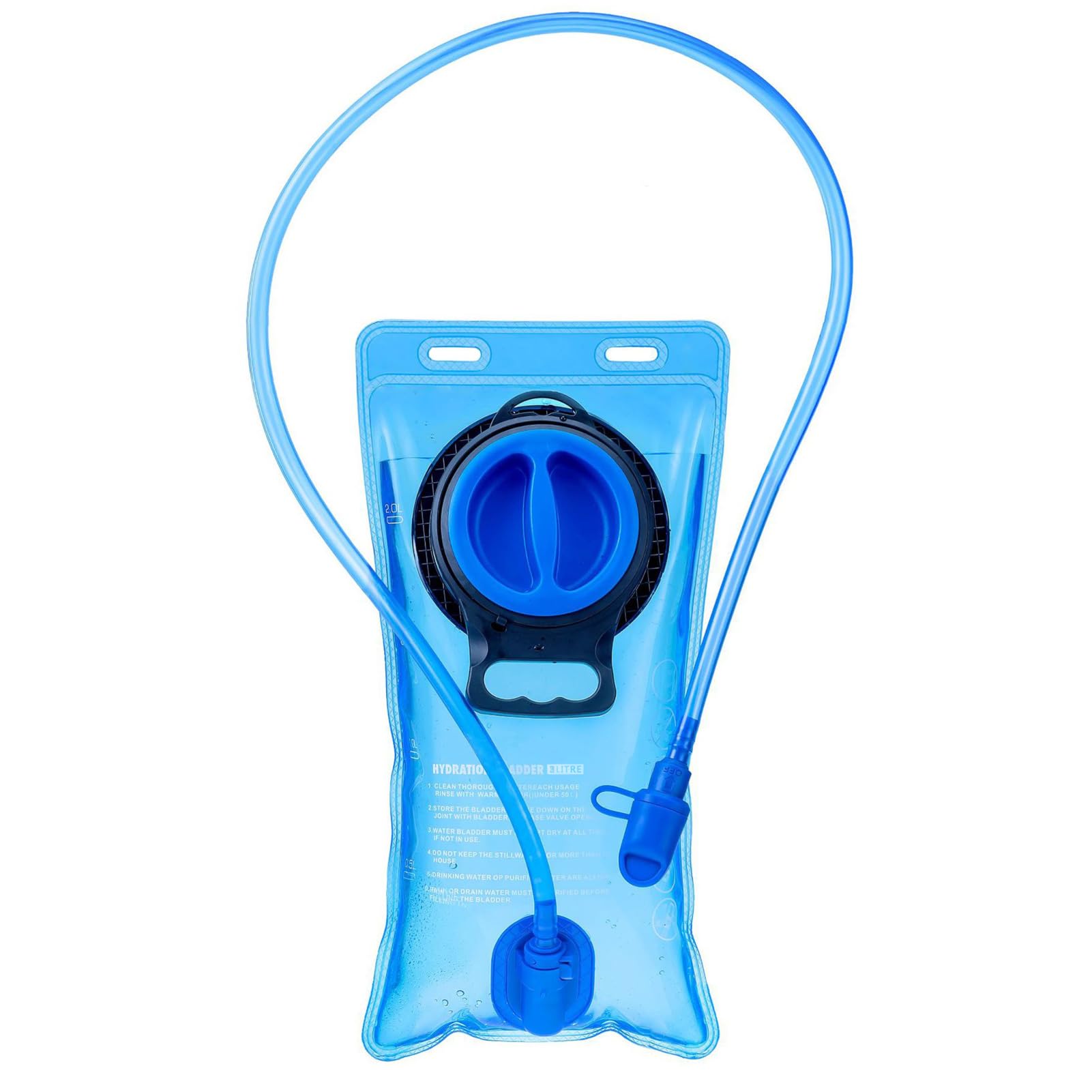 【送料無料】Azarxis ハイドレーション 1.5L 2L 3L 給水袋 ハイドレーションパック チューブ ボトル アウトドア 水分補給 ウォーターキャリー 登山 トレラン マラソン ランニング サイクリング ウォーターバッグ 給水リザーバー Hydrtaion Bladder (ブルー - PEVA - 3L)(4)