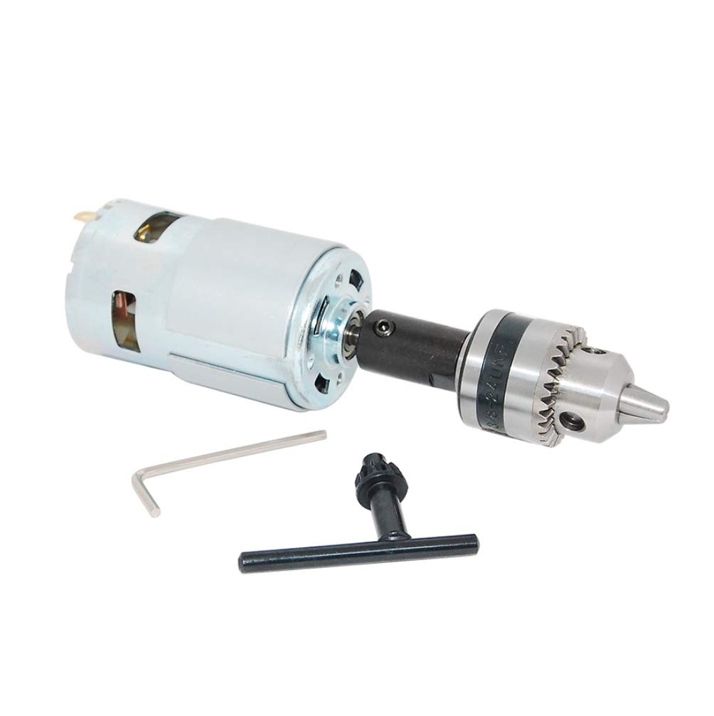 【送料無料】DCモーター775 12V/24Vギアモーターミニテーブルソー、DIYパーツ用ミニ電動ドリルチャック..