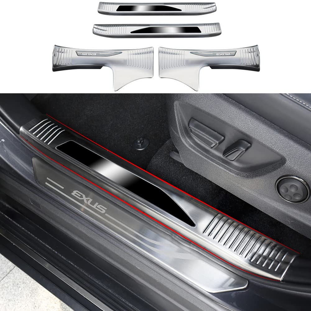 【送料無料】Onami レクサス ドアシルプレート インサイド サイドステップ インテリアパネル 内装パーツ 新型 LEXUS 20系 NX250 ステンレス 4P【シルバー&インサイド】NX-46-S/N