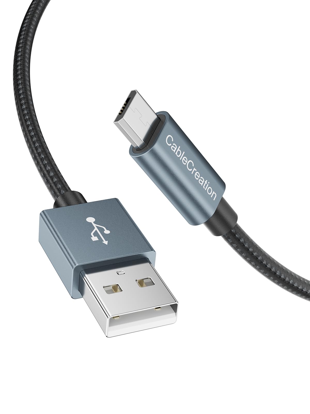 【送料無料】Micro USBケーブル, CableCreation USB 2.0 to Micro USB 高速充電 Micro B 編組ケーブルPS5/PS4, Raspberry Pi Zero, Chromecast, スマホン等に適用 グレー/ 1.8m