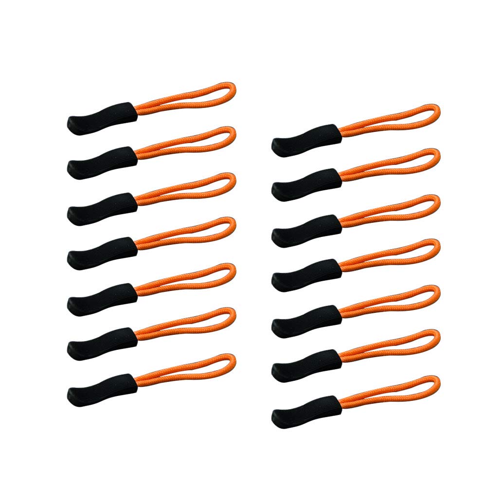 【送料無料】DYZD ジッパータブ ファスナー 交換用 ジッパープル 引き手 (20個入り, オレンジ)