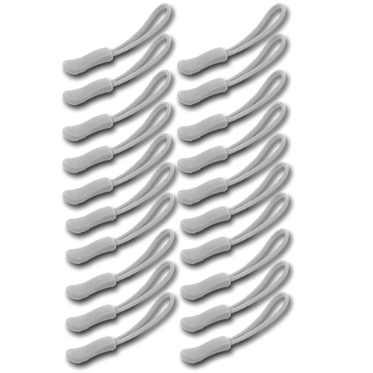 【送料無料】DYZD ジッパータブ ファスナー 交換用 ジッパープル 引き手 (20個入り, グレー)