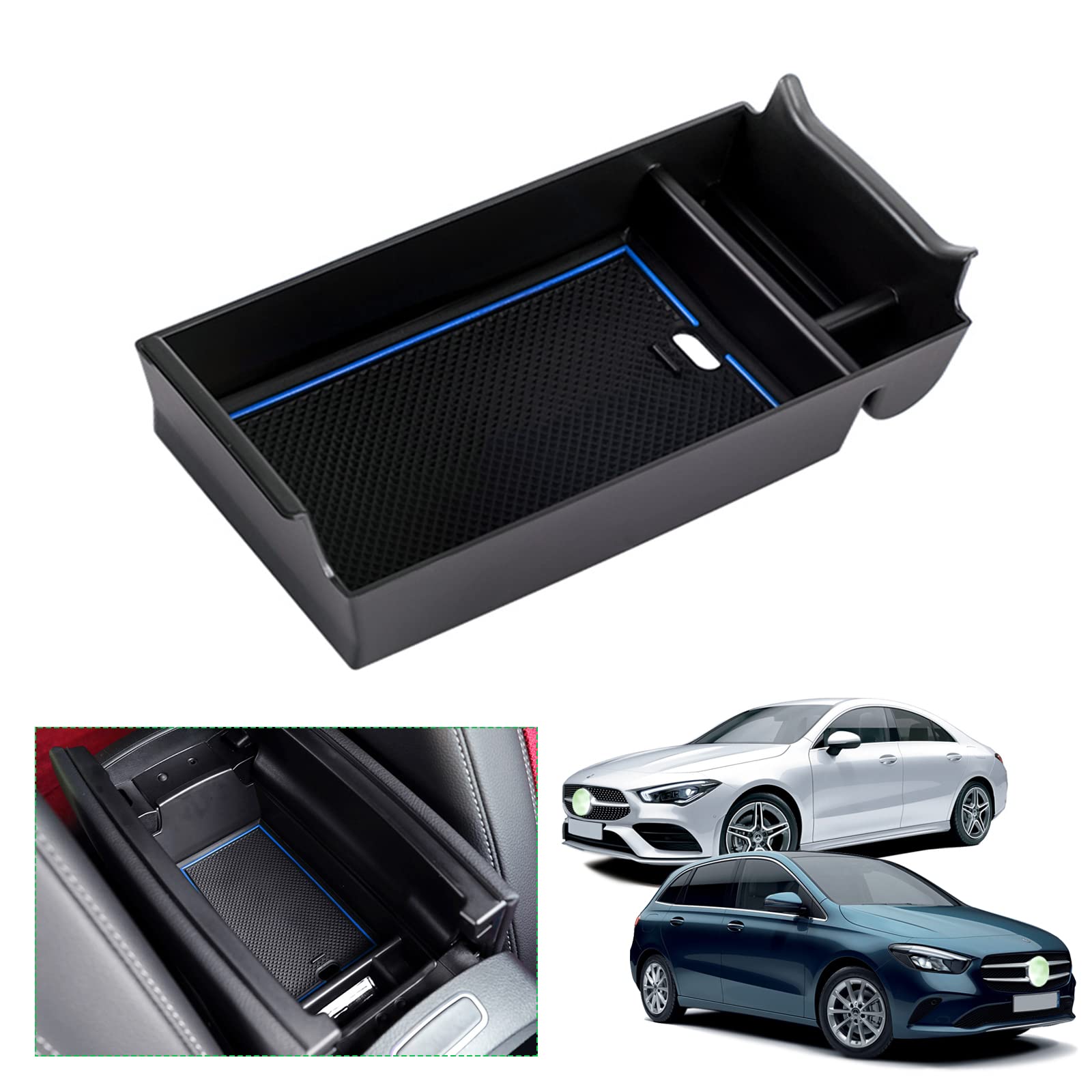 【送料無料】【GAFAT】メルセデス ベンツ Bクラス W247 3代目 CLAクラス C118 2代目 2019年〜現行 Benz 専用 車用収納ボックス 外付コンソールボックス 内装パーツ センターコンソールボックス アームレストボックス ドレスアップ ABS材質製 収納ボックス 小物入れ 滑り