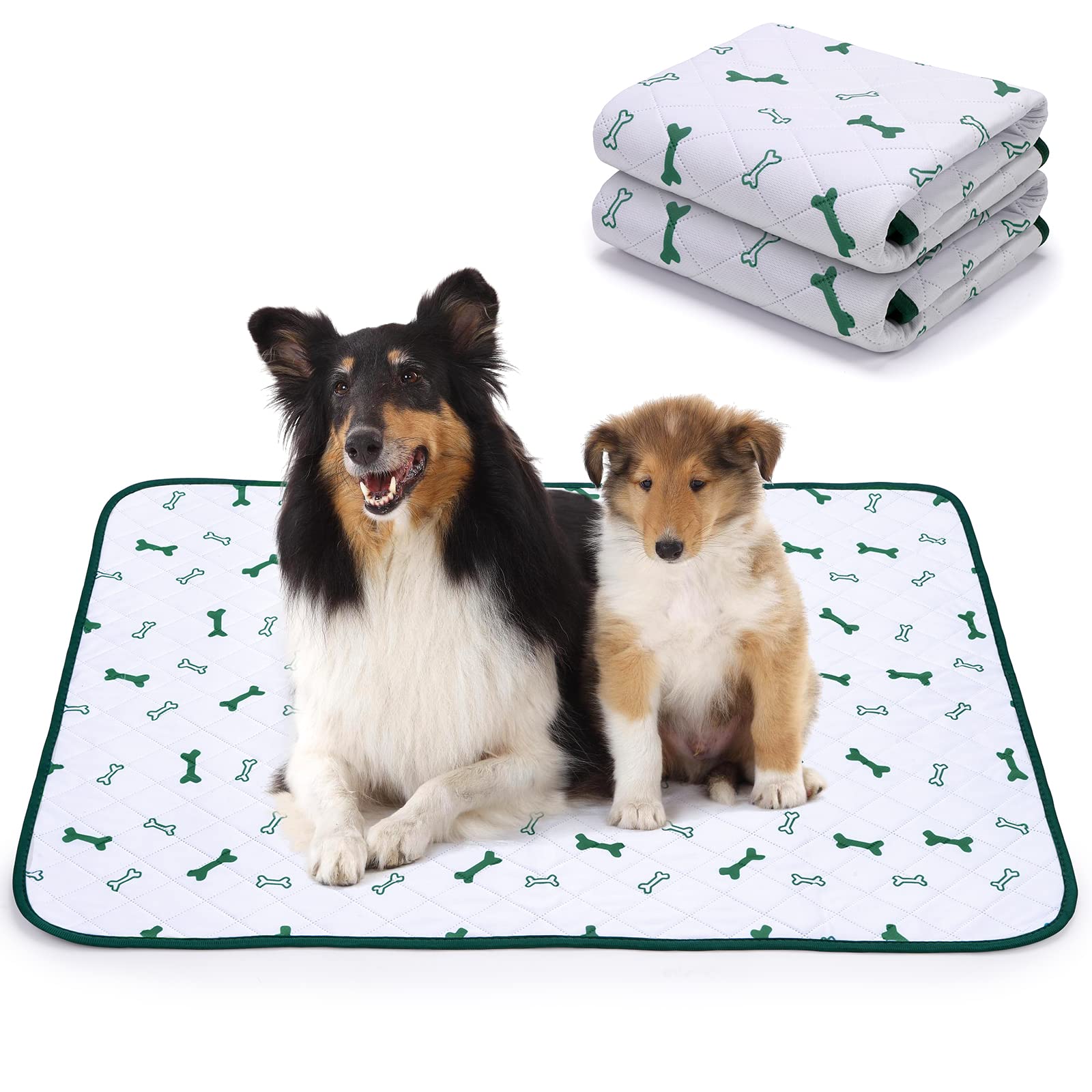 商品情報商品の説明主な仕様 何度も繰り返し使えて経済的で、お財布にやさしく、環境にもやさしい洗えるペットシーツです。しなやかで柔らかい肌触りと吸水性を兼ね備える高品質の素材を採用します。水分を素早く吸収するのに、裏には水分を通さない！ポリエステルで作られたので乾きも早いです。おしっこした直後にすぐ吸収してくれるので、足が濡れることも少ないし、表面がびちょびちょになったりしません。もちろん裏に染みることもありません！裏面には滑り止めのツブツブが付いているのでしっかり固定されますシンプルなシロに可愛い骨柄をプラス。可愛くておしゃれな空間を演出します。オシャレなだけでなく、白ベースなので排泄物の色がよくわかります。ワンちゃんの健康は排泄物によく現れるので、お身体に異常がある時や、調子が悪い時の早期発見にも役立ちます「幅広い用途」フローリングだけではなく、ソファー、ケンネル、キャリーバッグ、サークルやケージにも使え、車内の敷物としても素晴らしいです。食事や水飲みスペースの汚れ＆濡れ防止に！交換できない留守番時のトイレシーツとして！様々な場面で活用できるペットシーツですお手入れがとても簡単で、洗濯機対応可能。丸洗いok！何度洗っても使えるので経済的でゴミもでません.サイズM：67*50cm L:100*67cm;XL:120*90cm 2枚あるので洗い替えにもなり仕事から帰ってきても床を拭いたりと言う手間がなくなります