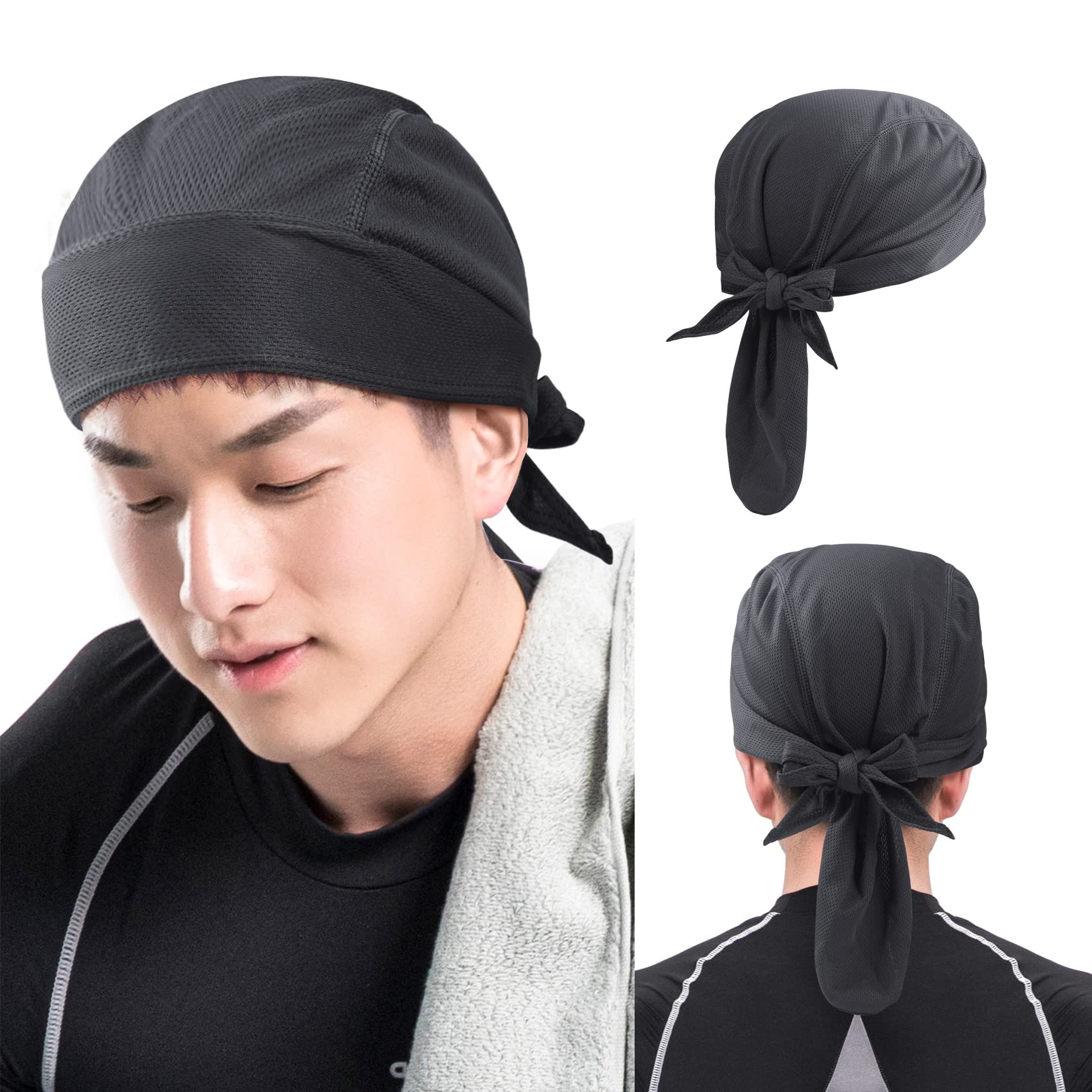 【送料無料】[Annhua] バンダナキャップ バンダナ 大判 海賊スカーフ バンダナキャップ メンズ 夏 海賊..