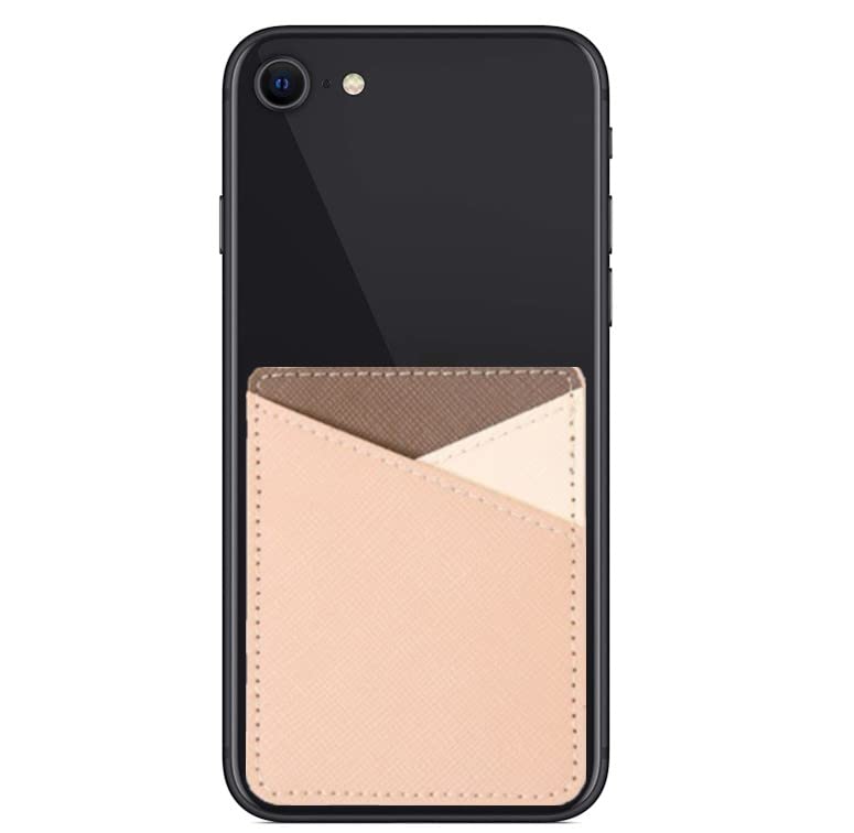 【送料無料】[Hope Retailer] スマホカードケース PUレザー シール型 カード入れ カード収納 定期入れ (Beige)